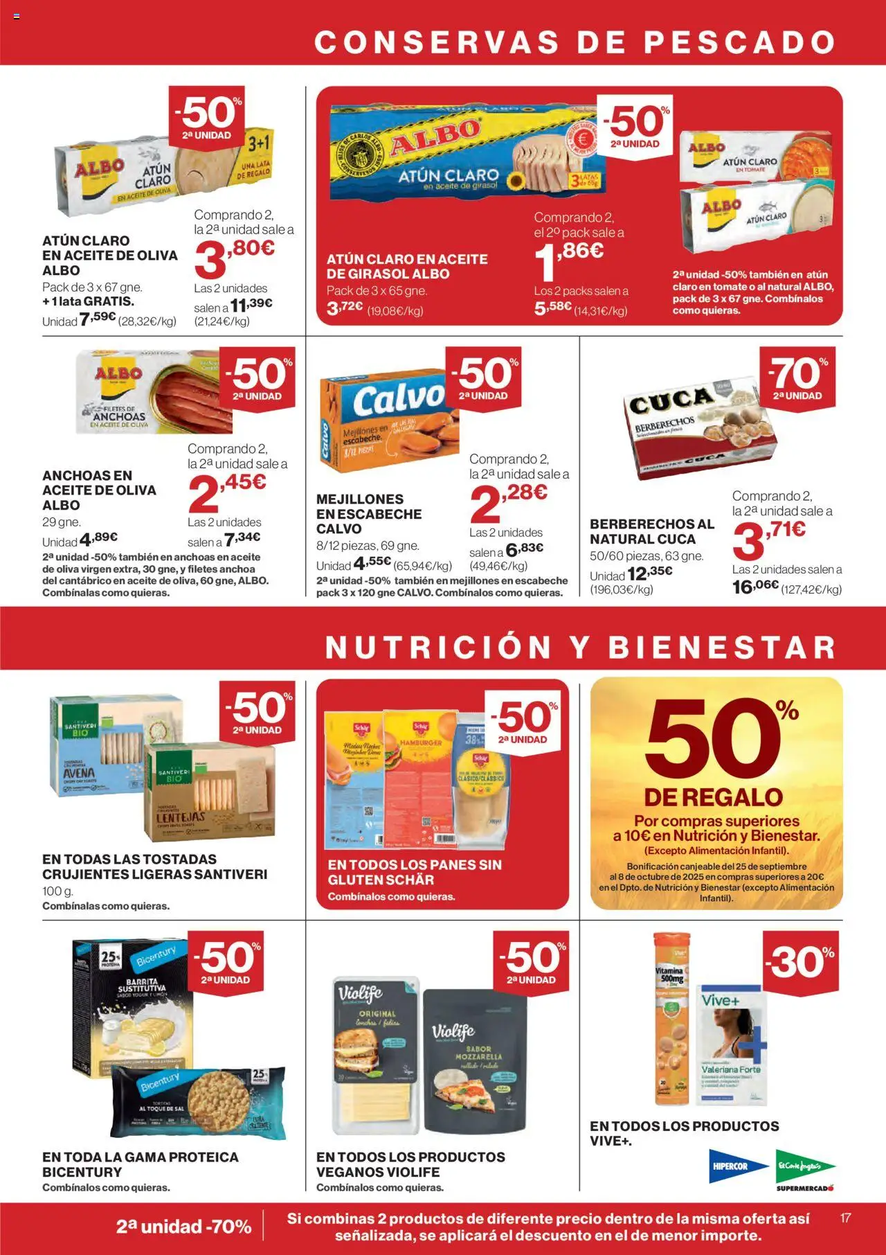 Hipercor catálogo │ válido desde el 11.09.2025 | Página: 19 | Productos: Berberechos, Yogur, Anchoa, Atún claro