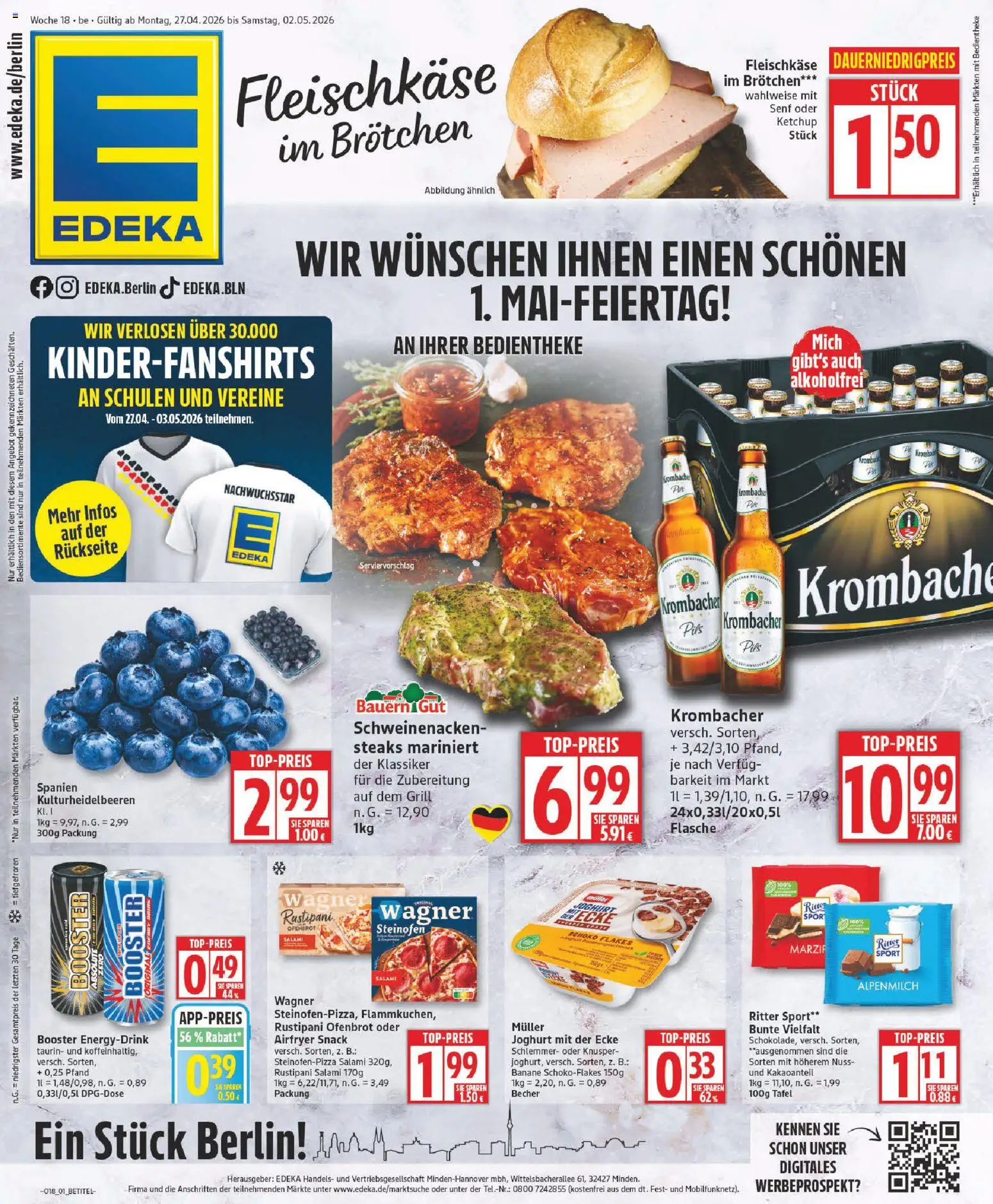 Edeka Prospekt 	 – gültig ab 27.04.2026 | Seite: 1