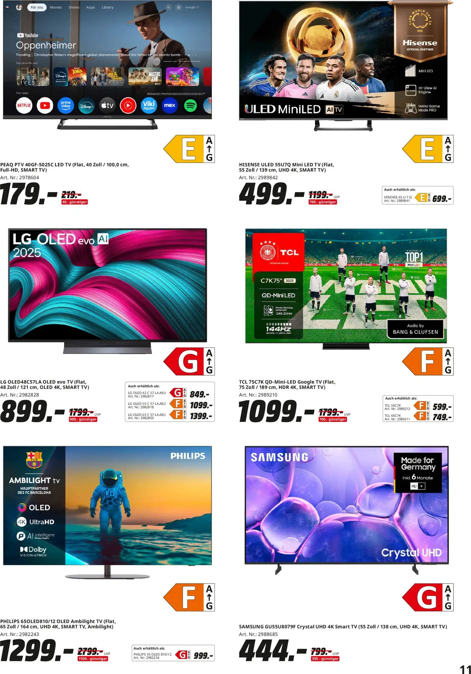 Media Markt Prospekt 	 – gültig ab 08.12.2025 | Seite: 11 | Produkte: Top, LG, Smart TV, Audio