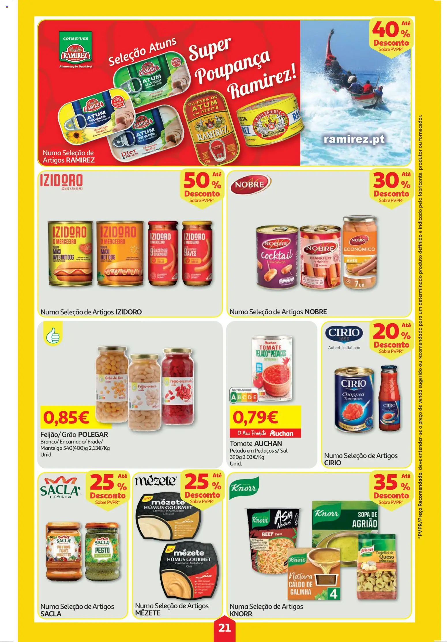 Auchan folheto │ válido de 23.10.2025 | Página: 21 | Produtos: Sal, Sopa, Óleo, Tomate