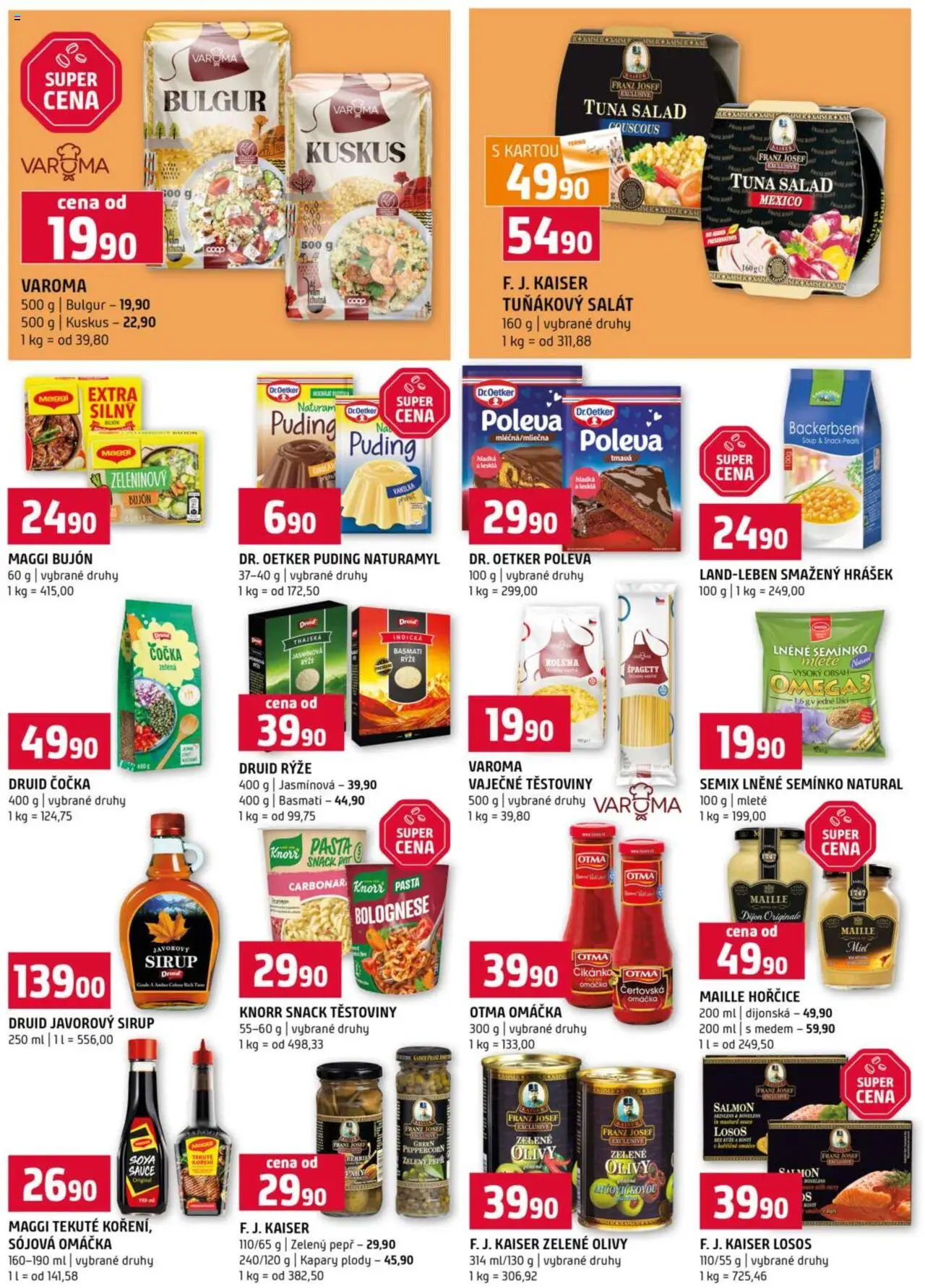 Terno leták - Blatná, Český Krumlov, Prachatice, Strakonice, Tábor, Zlín od 22.10.2025 | Strana: 10 | Produkty: Čočka, Losos, Bulgur, Sójová omáčka