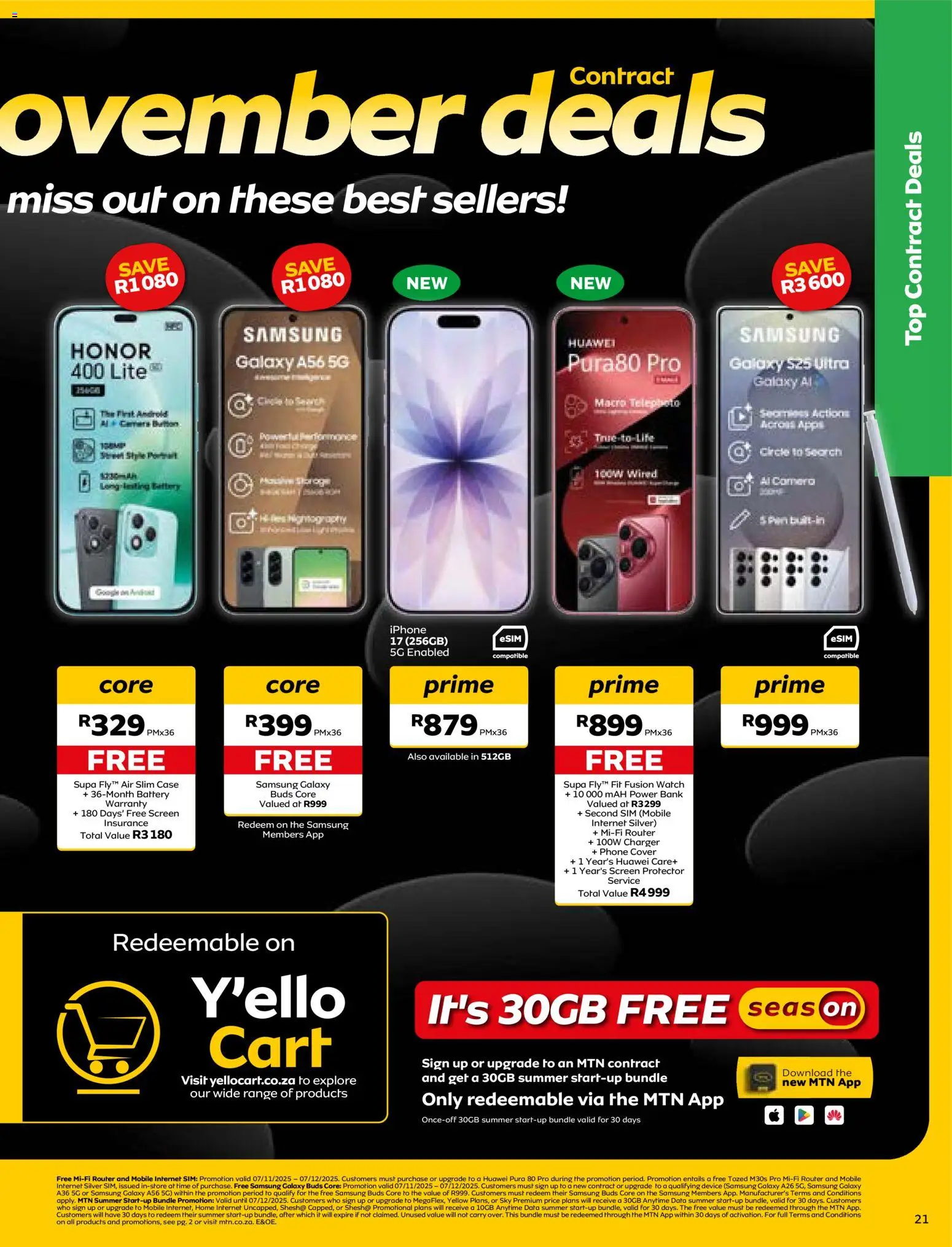 New MTN catalogue – valid from 07.11.2025 | Page: 21 | Products: Router, Phone, Case, Charger
