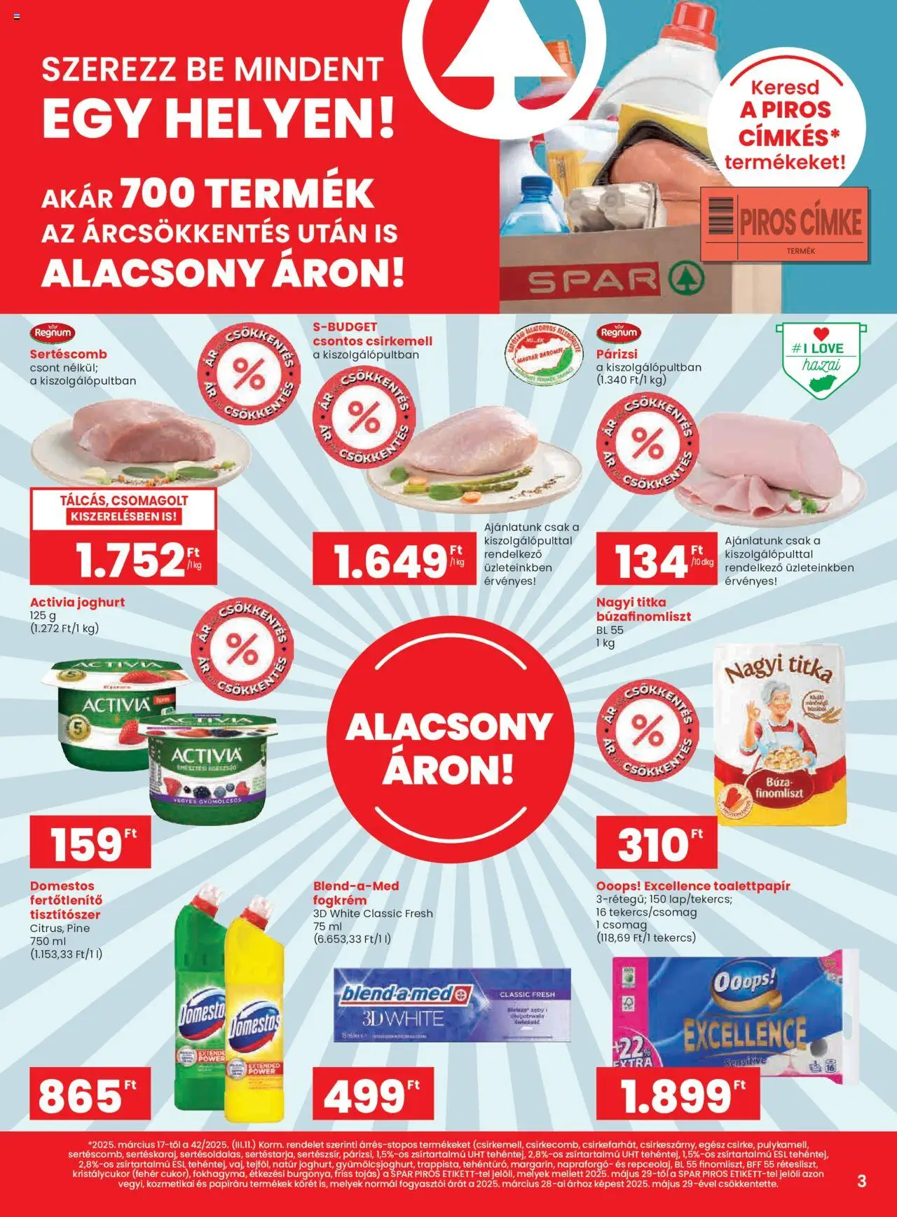 Spar akciós ujság - amely érvényes a következő dátumtól: 26.06.2025 | Oldal: 3 | Termékek: Kristálycukor, Búza finomliszt, Joghurt, Csirkemell