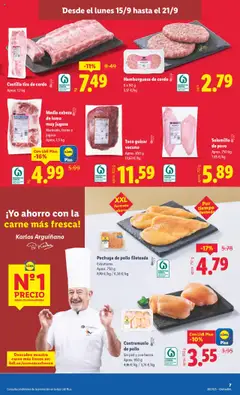 Pechuga de pollo fileteada, Extratierna. Aprox. 750 g │ válido desde el 15.09.2025 | Página: 7 | Productos: Pechuga de pollo fileteada, Cerdo, Σοκολατούχο γάλα