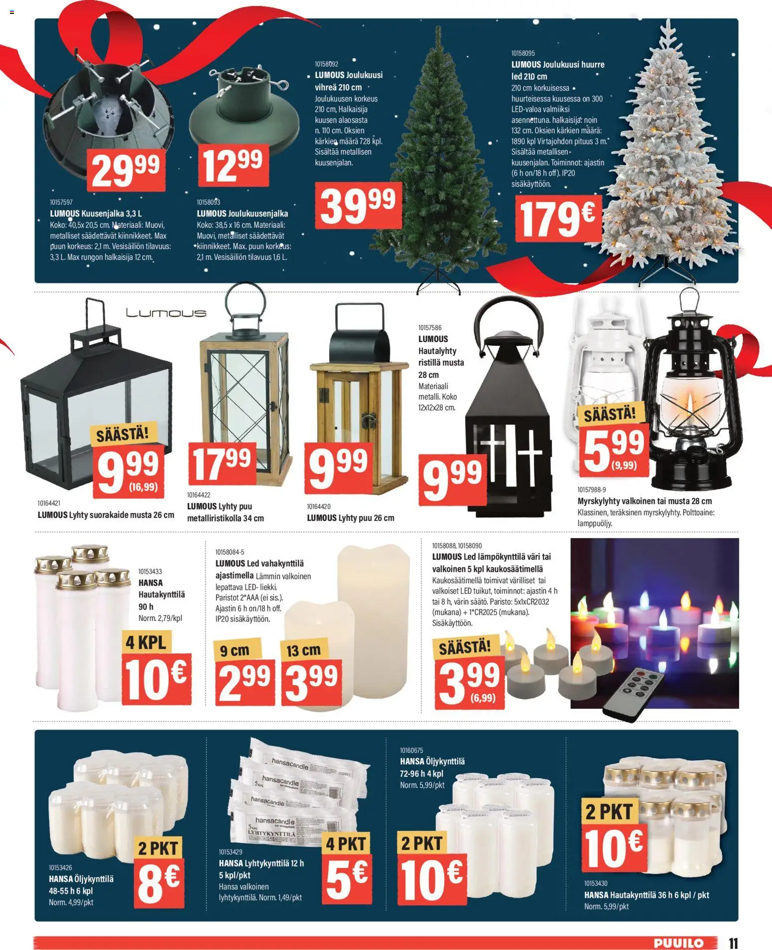 Puuilo tarjoukset – voimassa 10.11.2025 alkaen | Sivu: 11 | Tuotteet: Lyhty, Paristot