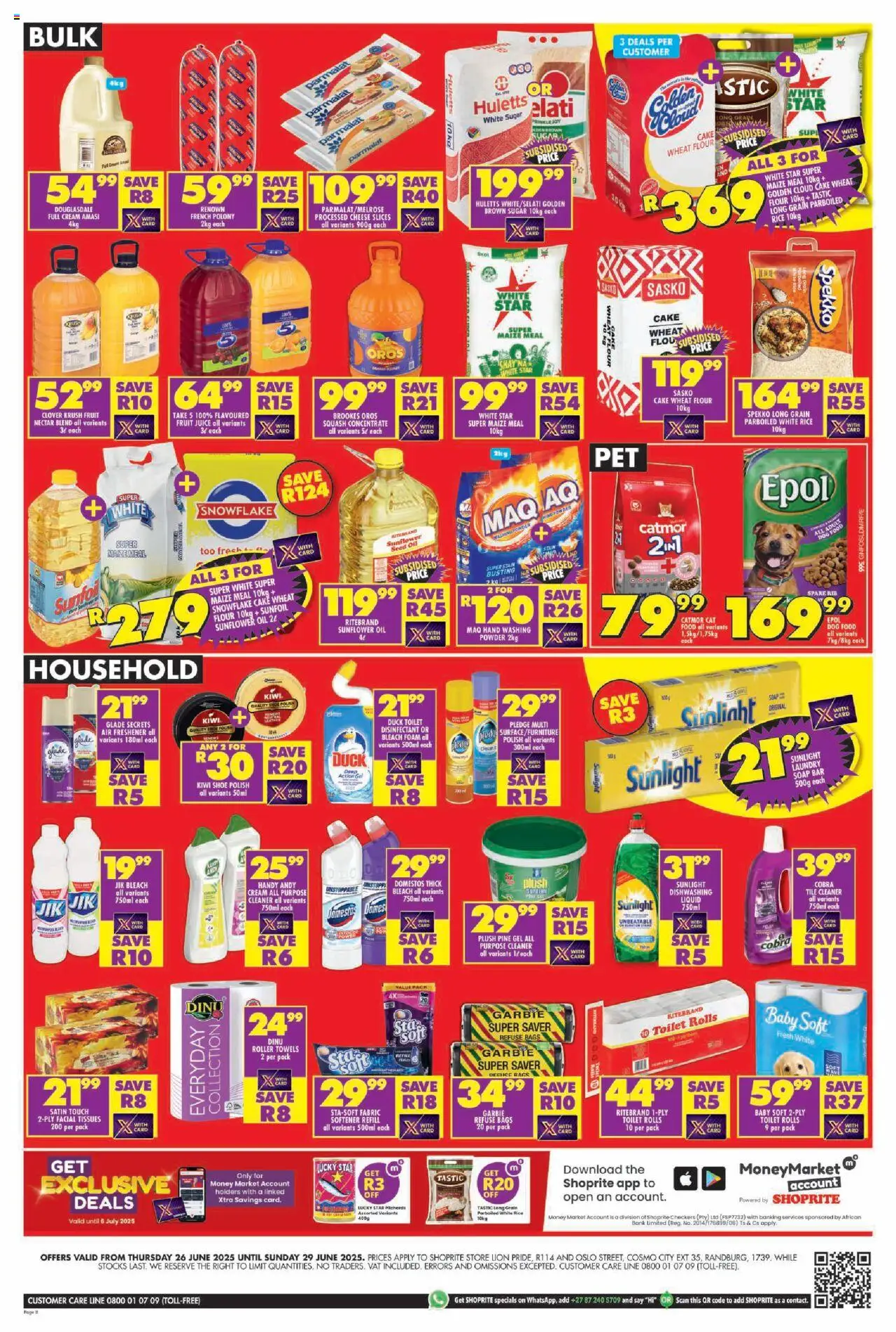 Shoprite Gauteng - Xtra Savings Grand Opening Lion Pride │ valid from 26.06.2025 | Page: 8 | Products: Toilet, Polony, Washing powder, Sugar