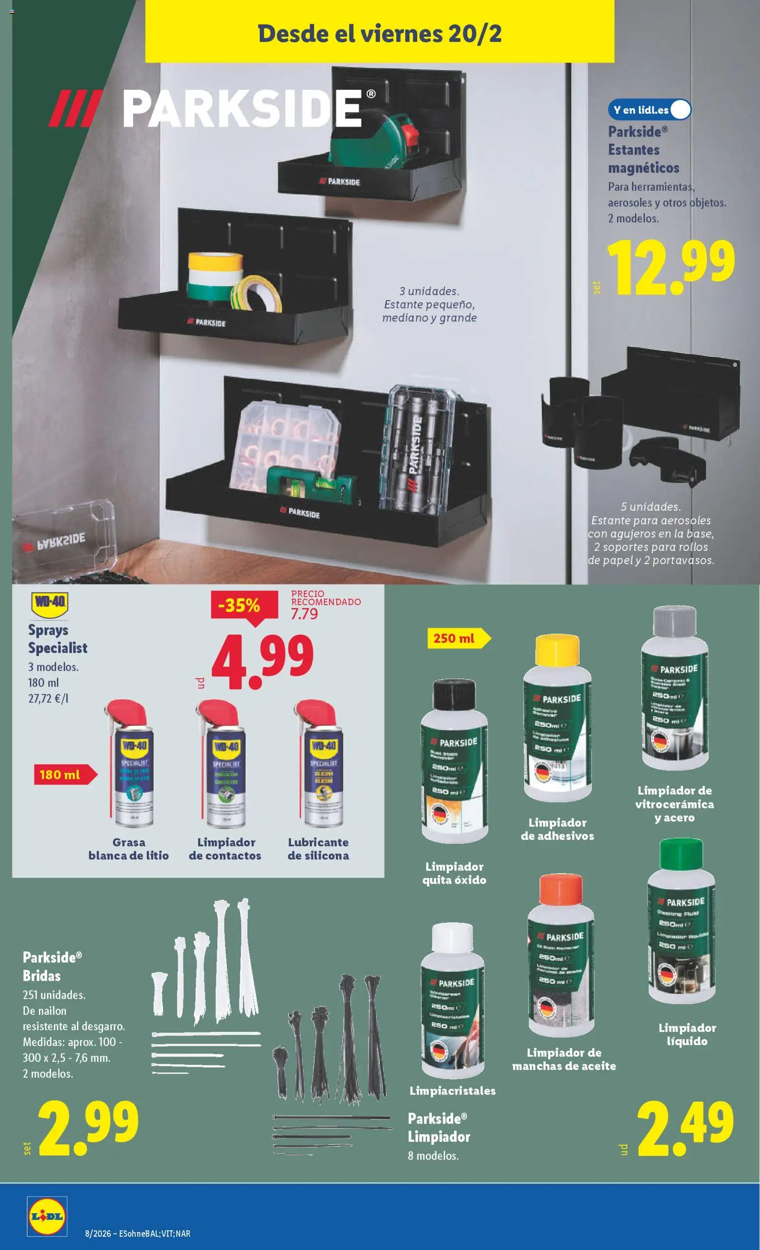 Lidl folleto de bazar │ válido desde el 16.02.2026 | Página: 24 | Productos: Limpiacristales, Noodles αυγού, Cable, Estante