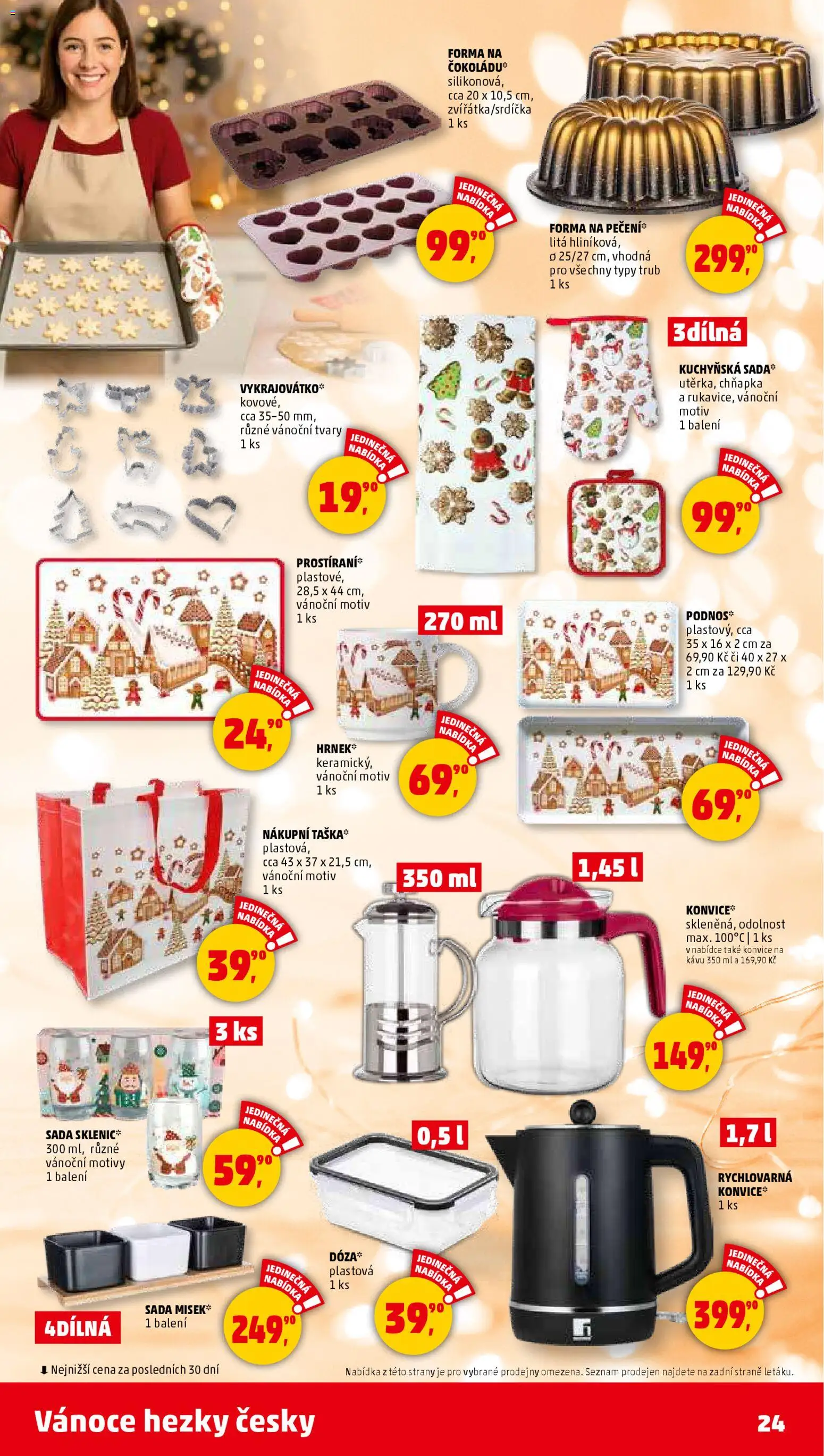 Penny Market leták - Čtvrtečník od 27.11.2025 | Strana: 24 | Produkty: Forma, Konvice, Rychlovarná konvice, Chňapka