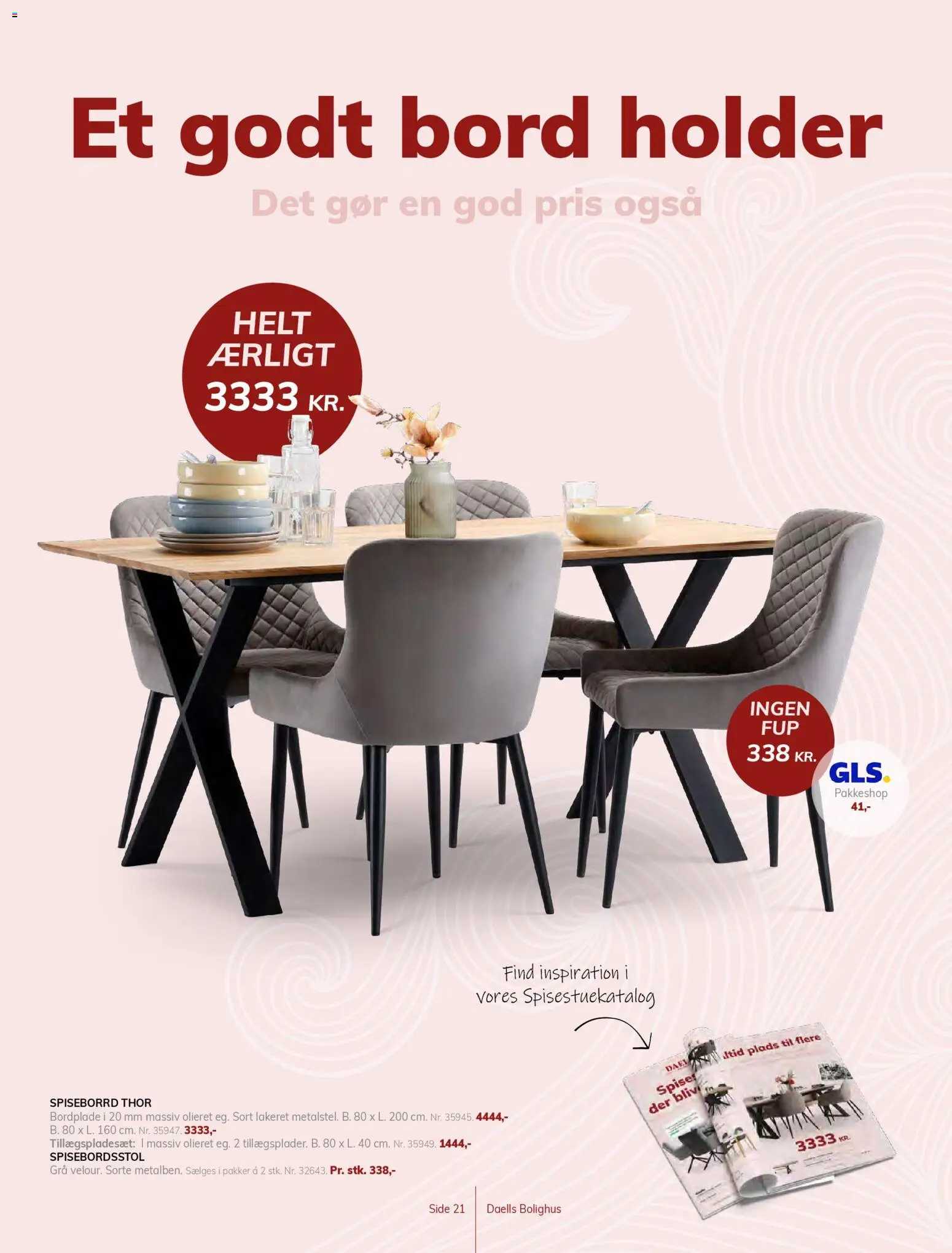 Daells Bolighus tilbudsavis – gyldig fra 29.04.2026 | Side: 21 | Produkter: Bord