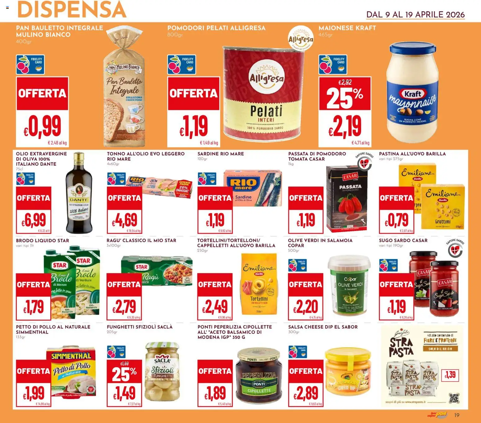 Volantino Pan del 09.04.2026 | Pagina: 19 | Prodotti: Verdure, Maionese, Tonno, Aceto