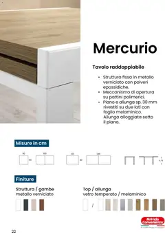 Anteprima del volantino Mondo Convenienza Casa catalogo valido a partire dal 28.10.2025 | Pagina: 22 | Prodotti: Top, Tavolo