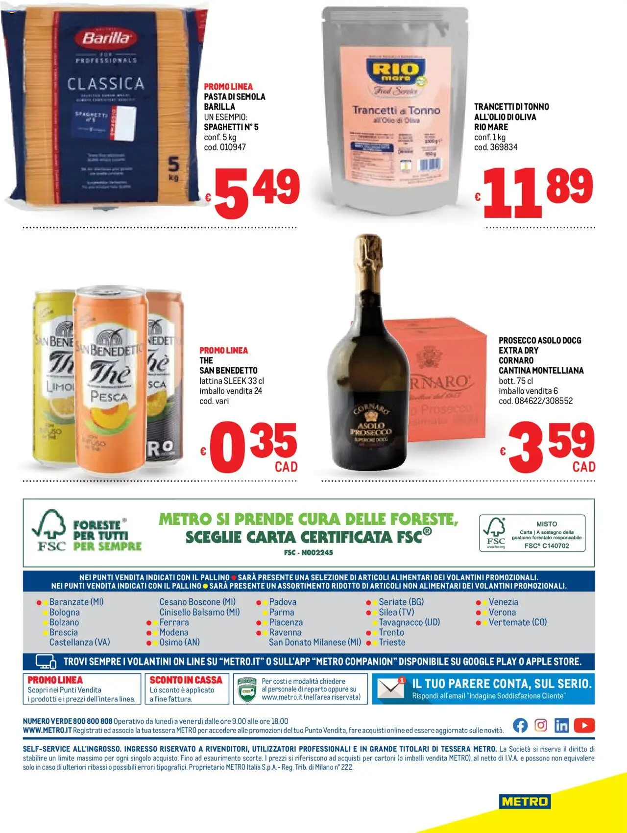 Volantino Metro del 14.08.2025 | Pagina: 32 | Prodotti: Pasta, Pesca, Tonno, Metro