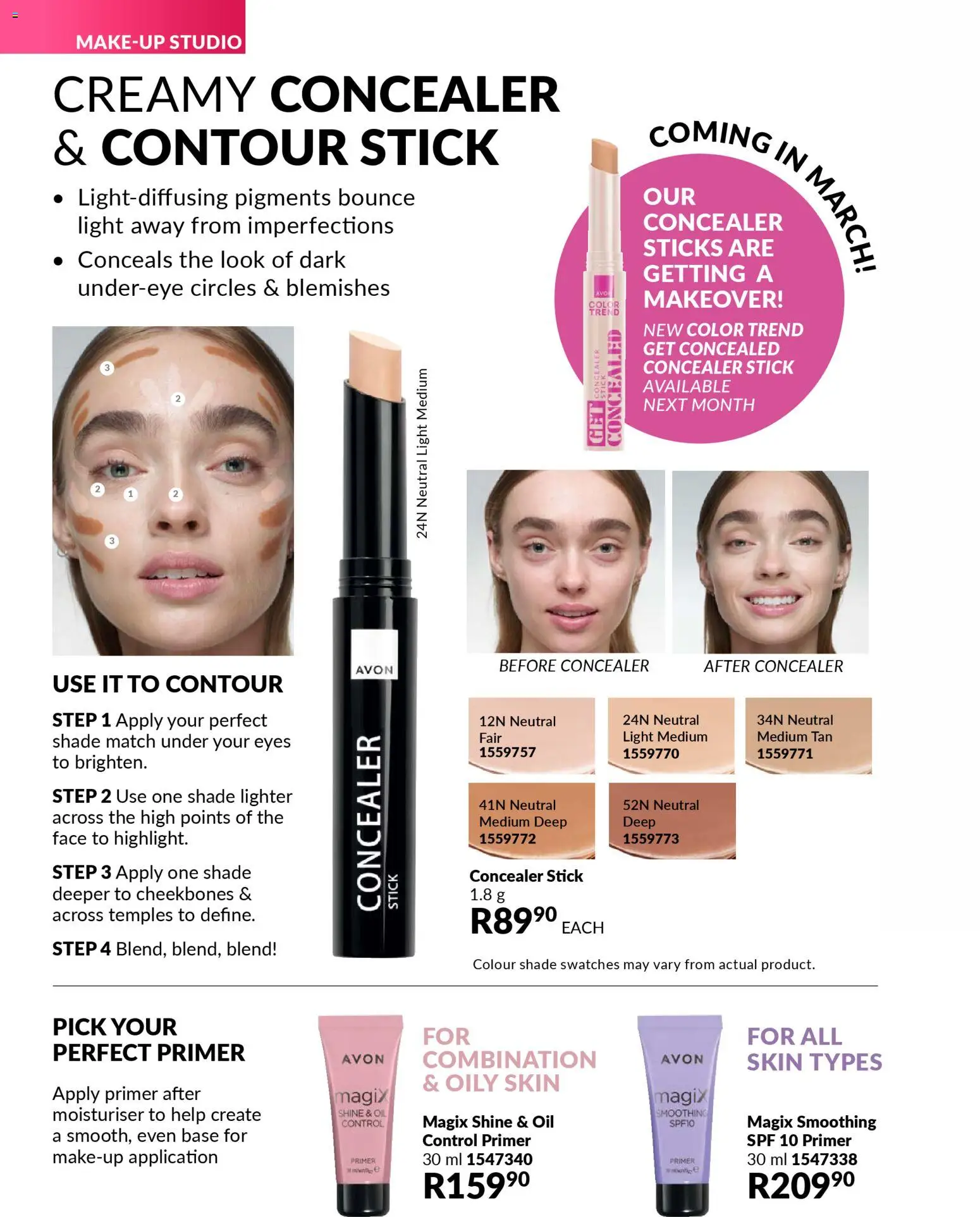 New Avon catalogue – valid from 31.01.2026 | Page: 52 | Products: Primer, Light, Oil, Concealer