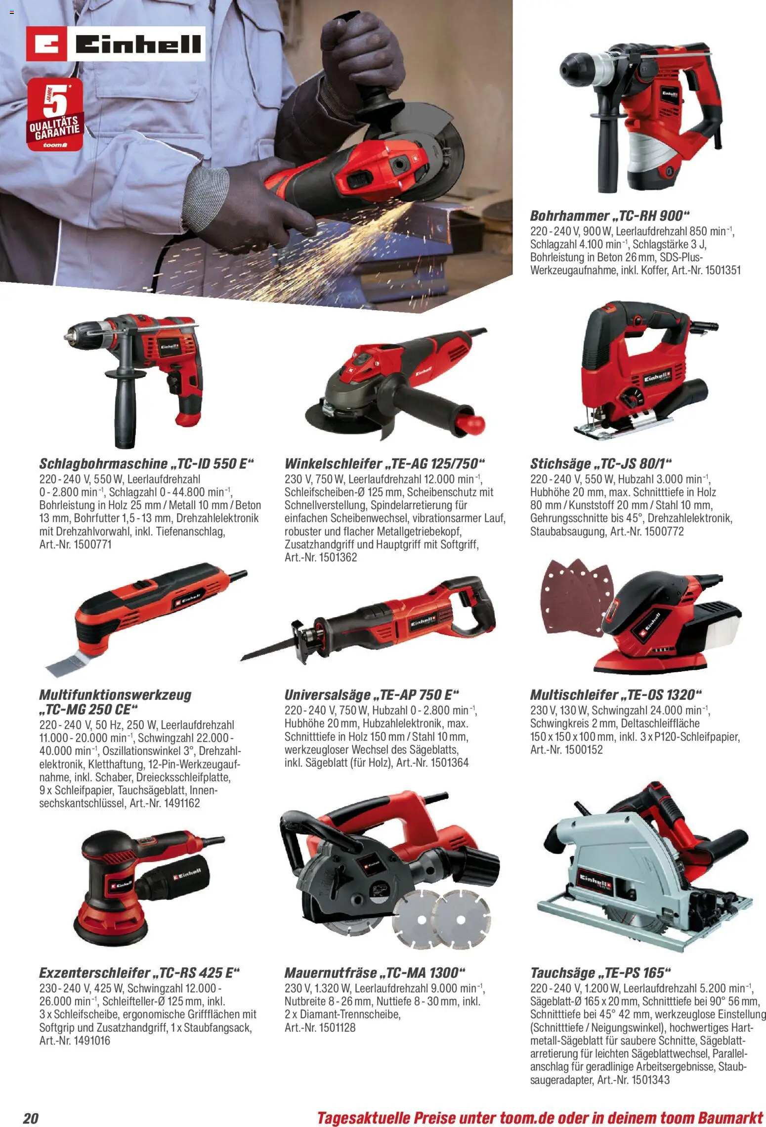 Toom Baumarkt Maschinen & Werkstatt 2026 – gültig ab 01.01.2026 | Seite: 20