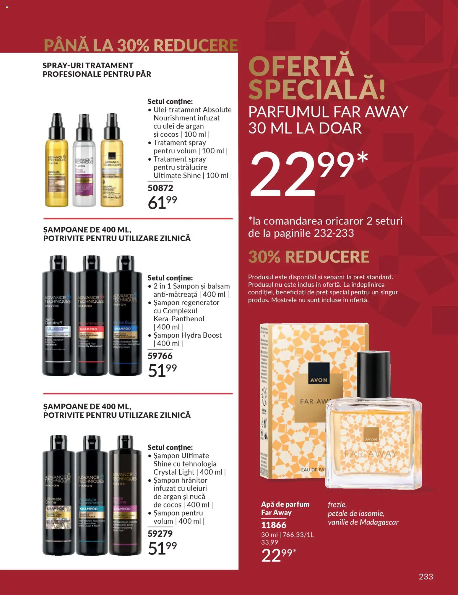 Noul catalog Avon – valabil de la 01.12.2025 | Pagină: 233 | Produse: Parfum, Șampon, Ulei, Apă