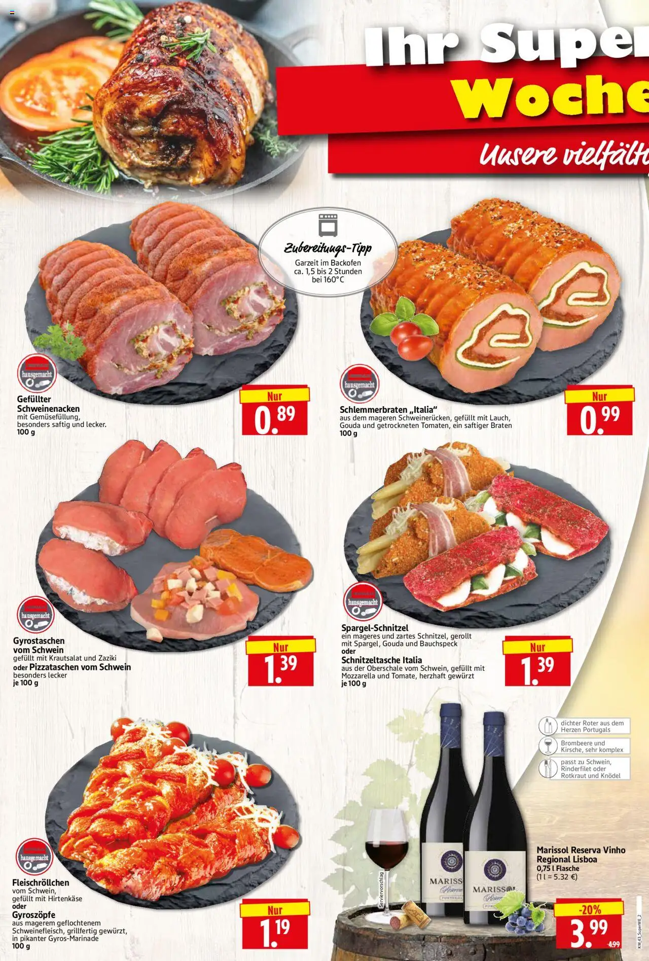 HERKULES Sonderbeilage – gültig ab 23.10.2025 | Seite: 2 | Produkte: Rinderfilet, Gouda, Schweinenacken, Backofen