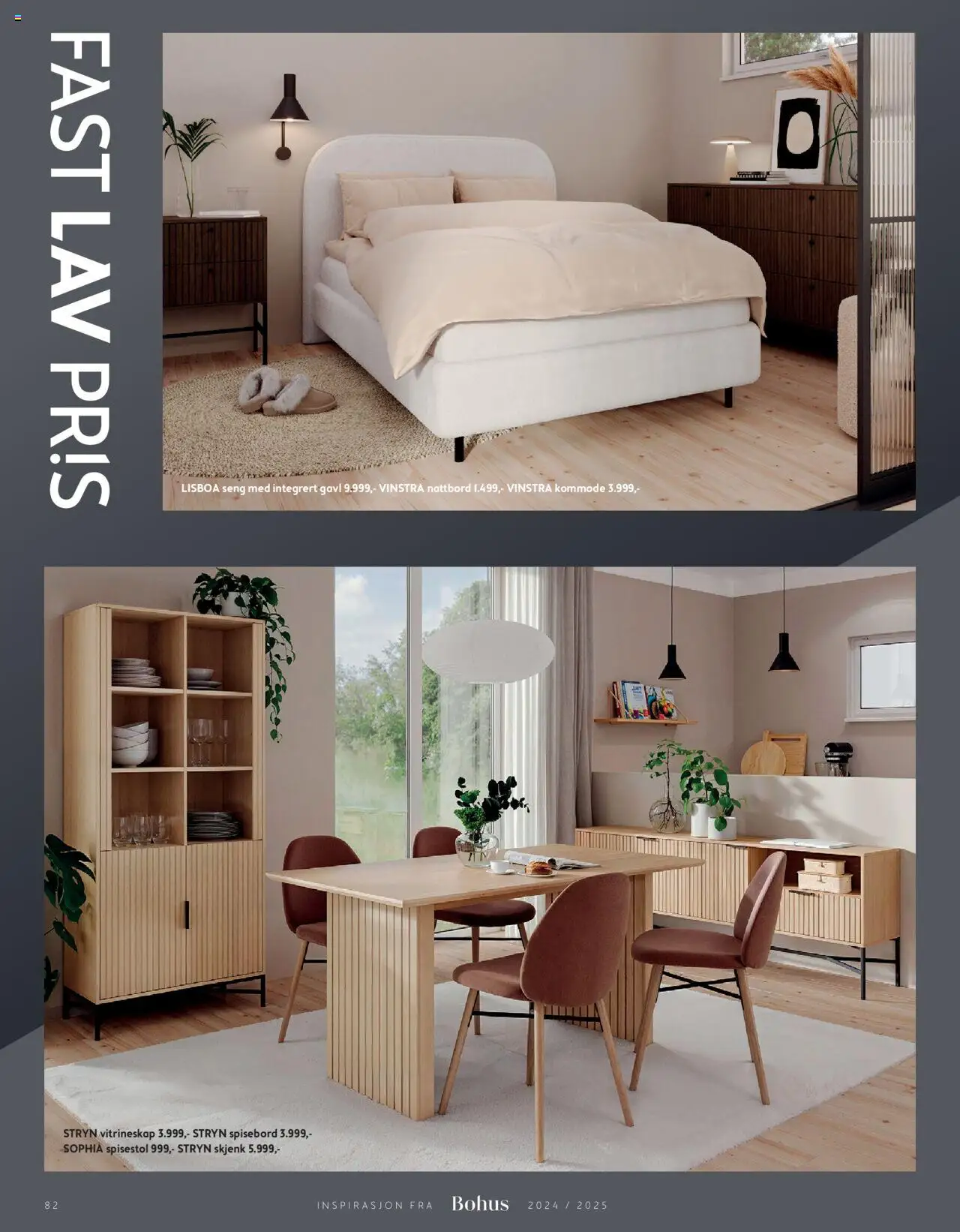  | Side: 82 | Produkter: Spisebord, Spisestol, Vitrineskap, Nattbord