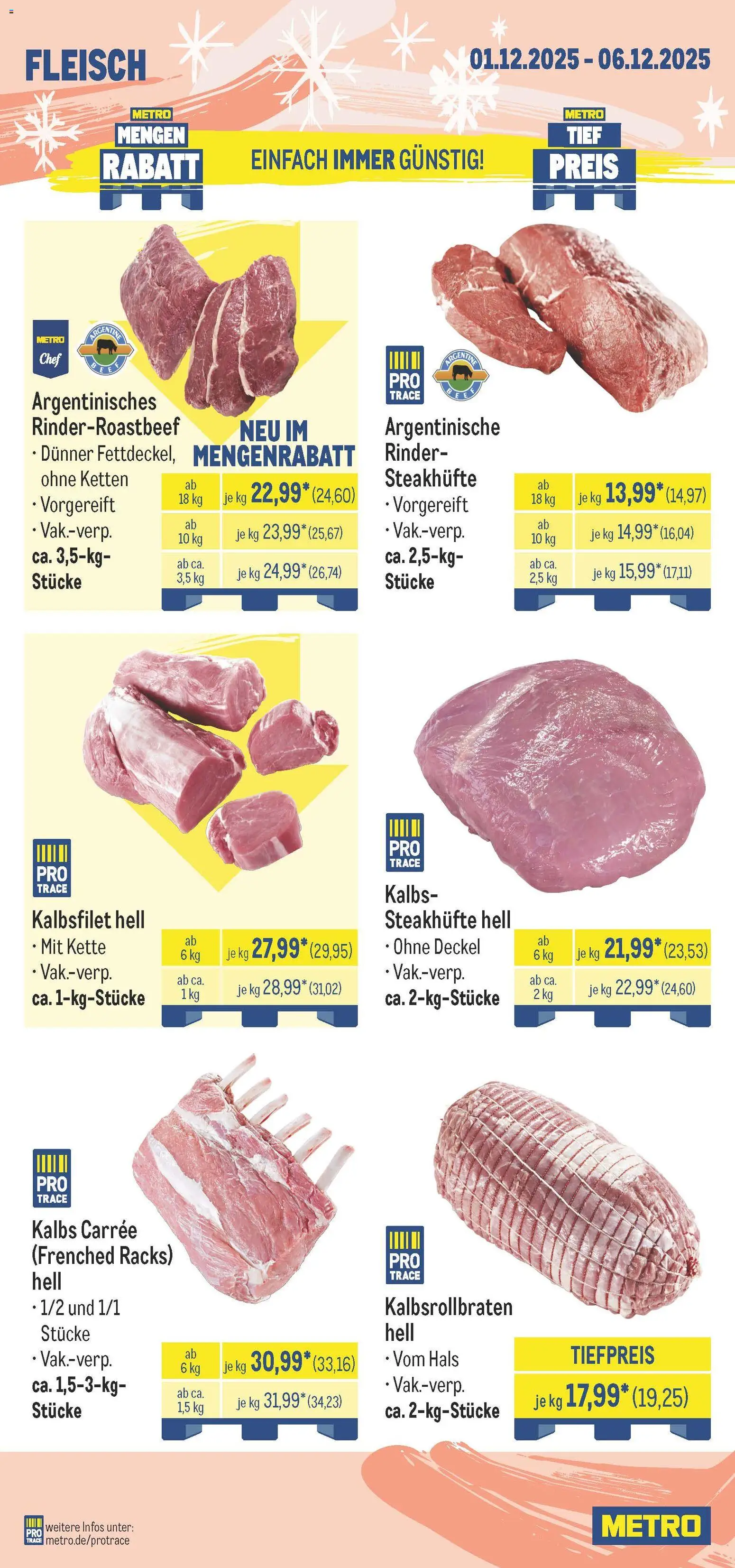 Metro Prospekt 	 – gültig ab 01.12.2025 | Seite: 2 | Produkte: Fleisch