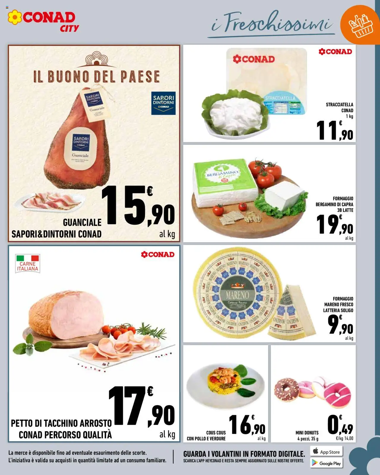 Volantino Conad del 22.08.2025 | Pagina: 5 | Prodotti: Verdure, Latte, Cous cous, Guanciale