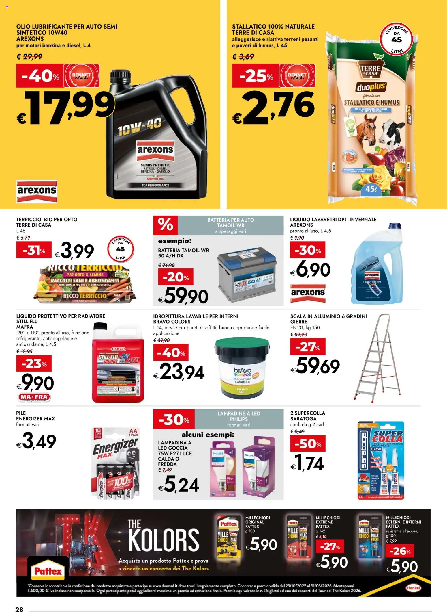 Volantino bennet del 12.02.2026 | Pagina: 28 | Prodotti: Pile, The, Chiodi, Scala