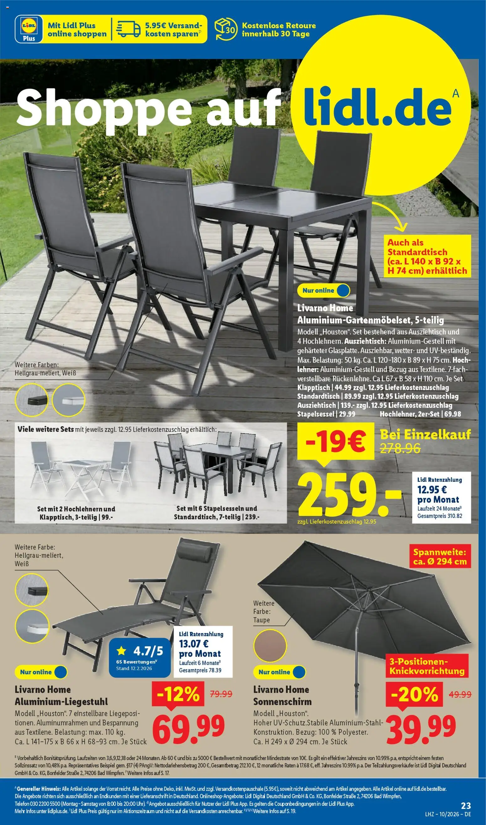 Lidl Prospekt Trier-West – gültig ab 02.03.2026 | Seite: 41 | Produkte: Bad, Sonnenschirm, Telefon