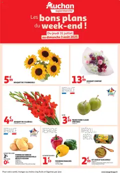 Auchan - Prévisualisation de Auchan - Les bons plans du week-end dans votre super ! valide à partir de 31.07.2025