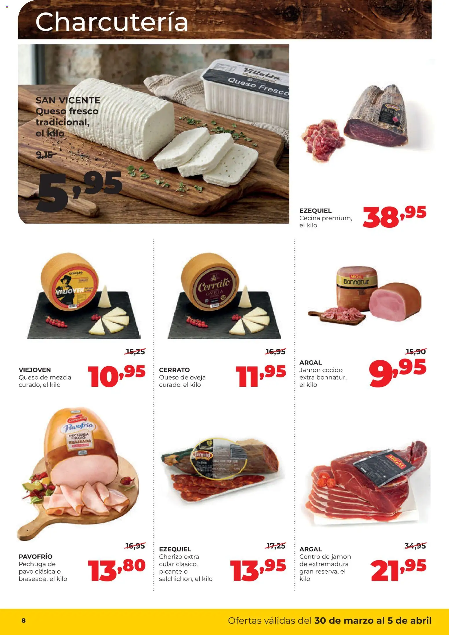 Alimerka folleto Castilla y León │ válido desde el 30.03.2026 | Página: 8 | Productos: Queso, Jamón, Jamón cocido, Queso fresco