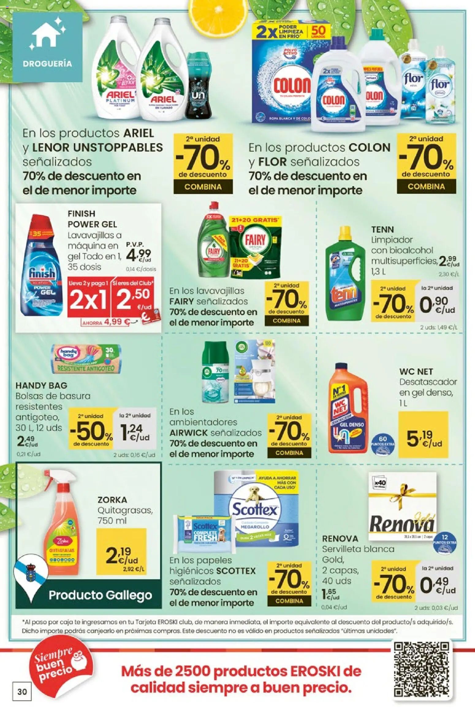 Eroski Quieres ahorrar conmigo │ válido desde el 26.03.2026 | Página: 30 | Productos: Té, Ropa, Lavavajillas, Caja