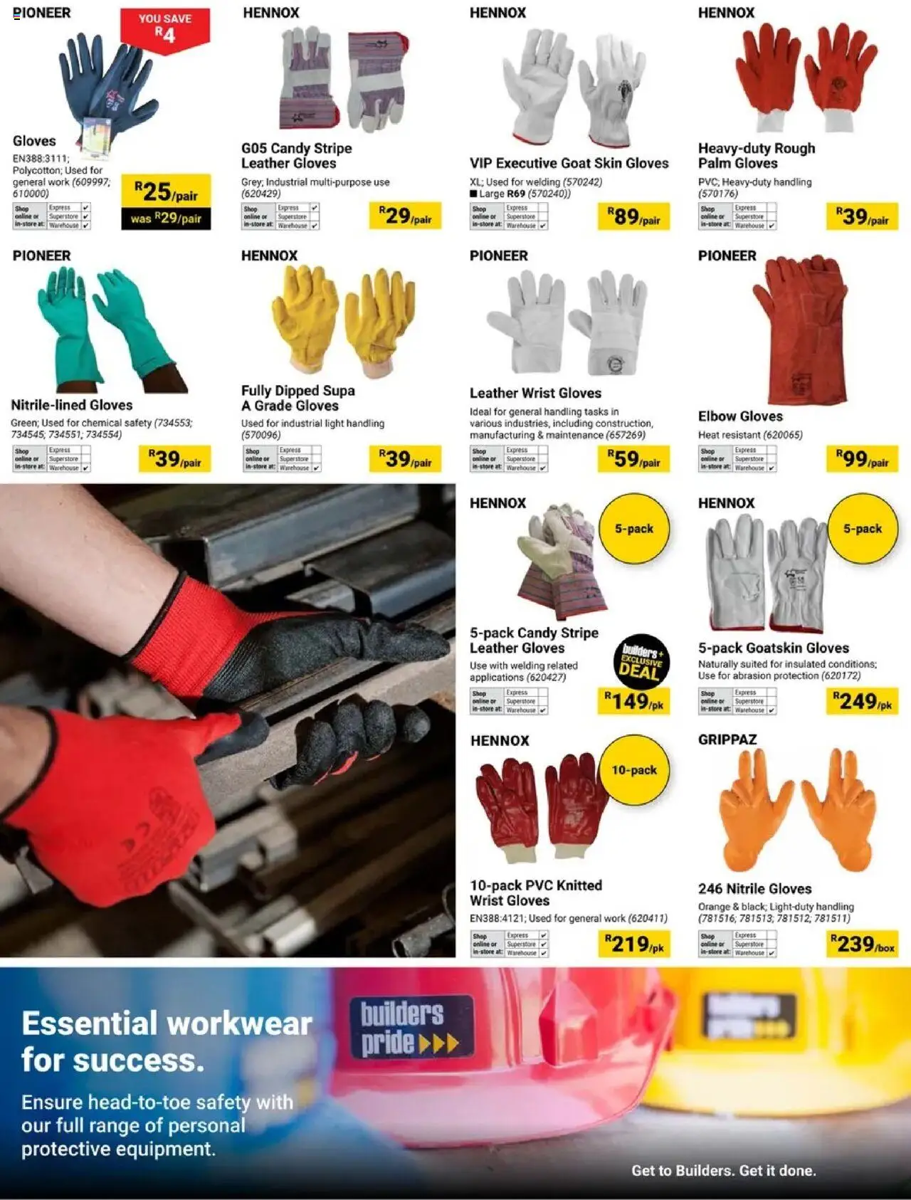 New Builders catalogue – valid from 14.10.2025 | Page: 23 | Products: Gloves, Light
