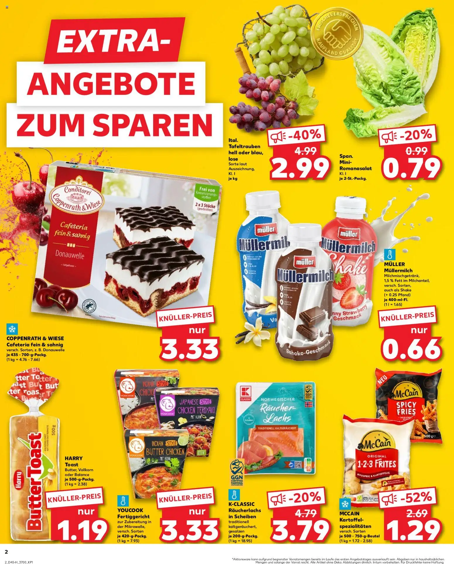 Kaufland prospekt Rostock	 – gültig ab 06.11.2025 | Seite: 2 | Produkte: Youcook, Butter, McCain, Lachs