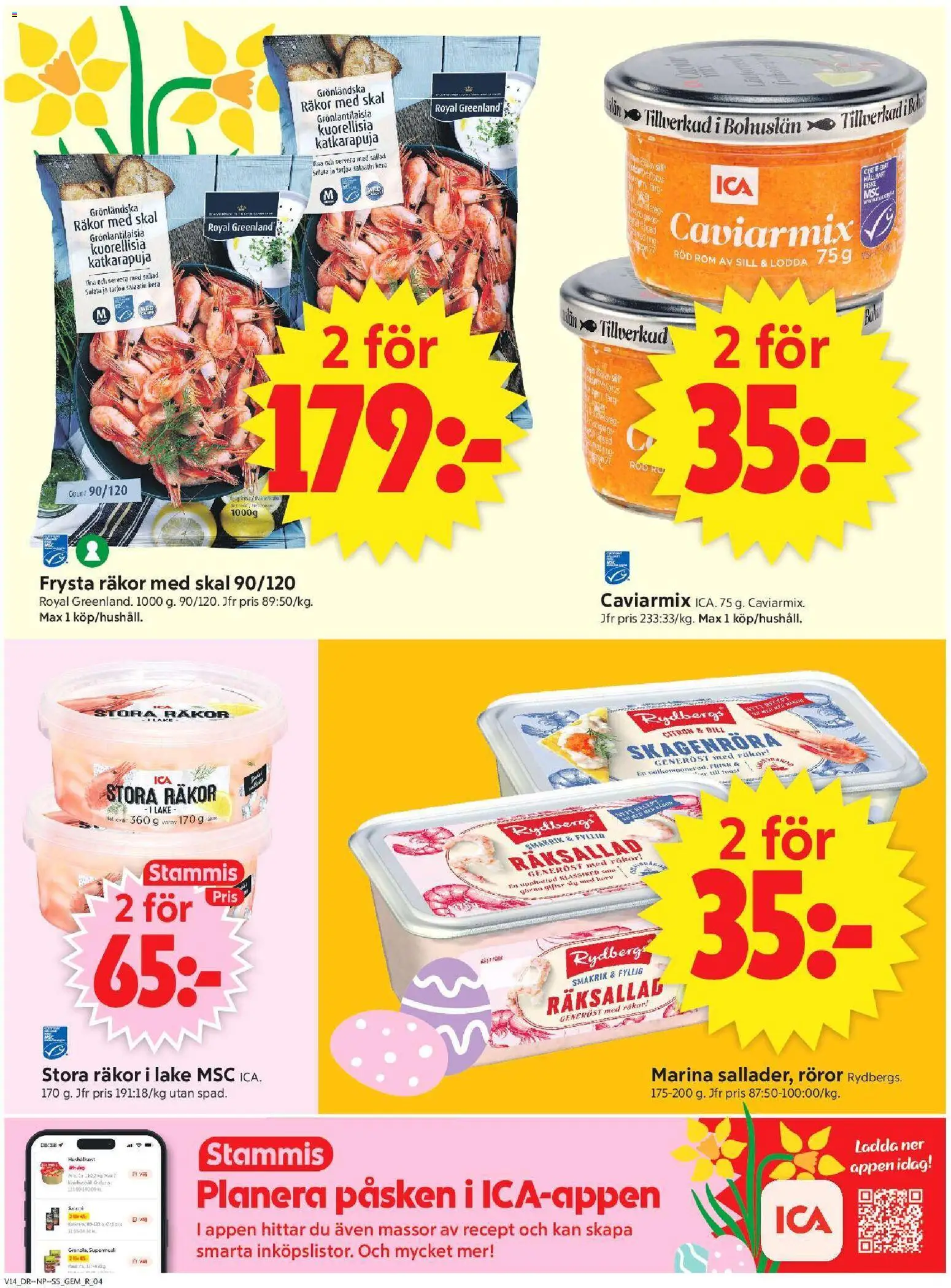 ICA Supermarket reklamblad aktuell från 30.03.2026 | Sida: 4 | Produkter: Sill, Räkor, Salami, Citron
