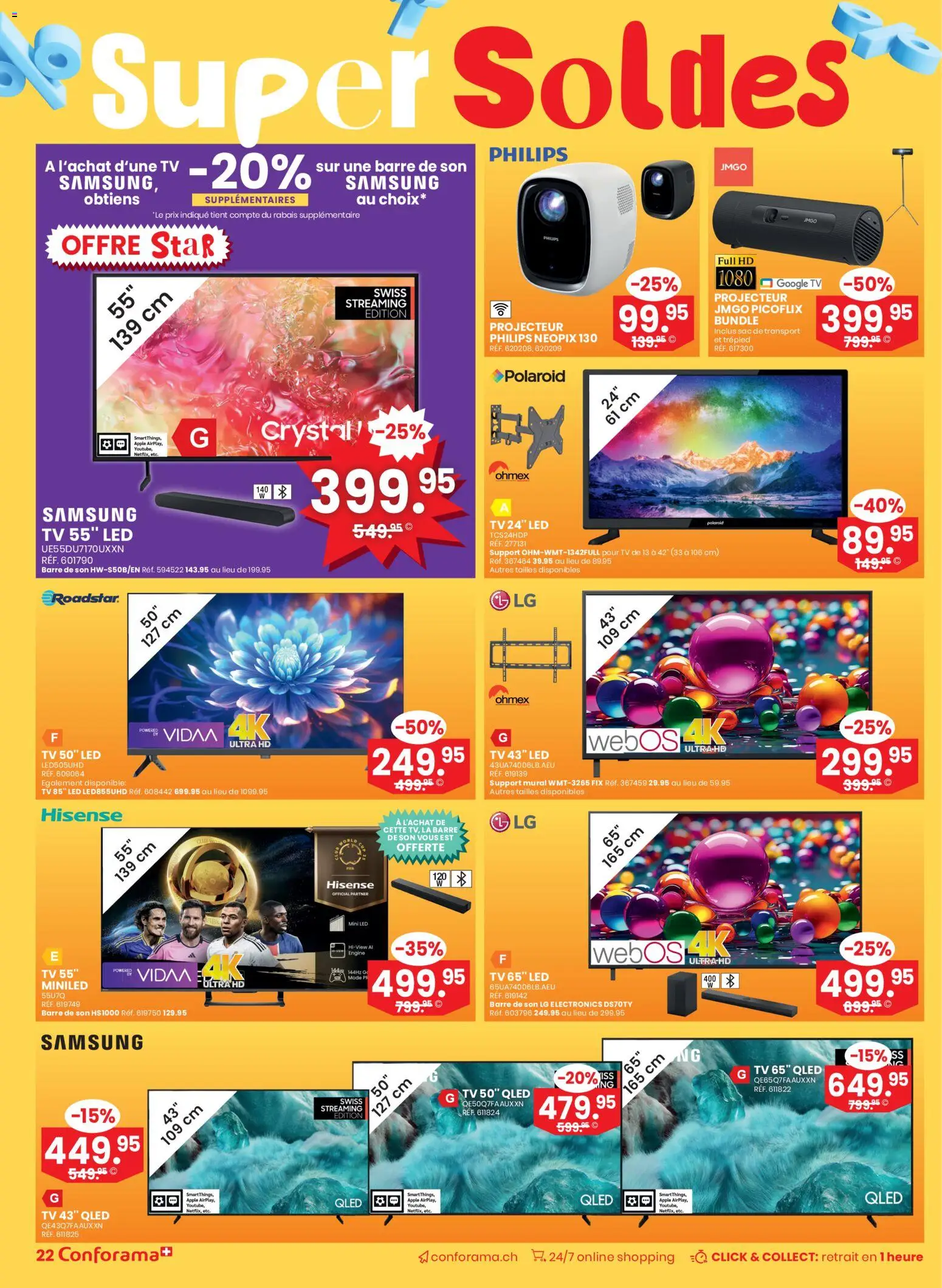 Conforama Aktionen Super Soldes – gültig ab 17.12.2025 | Seite: 22 | Produkte: TV, Apple, LG, Philips