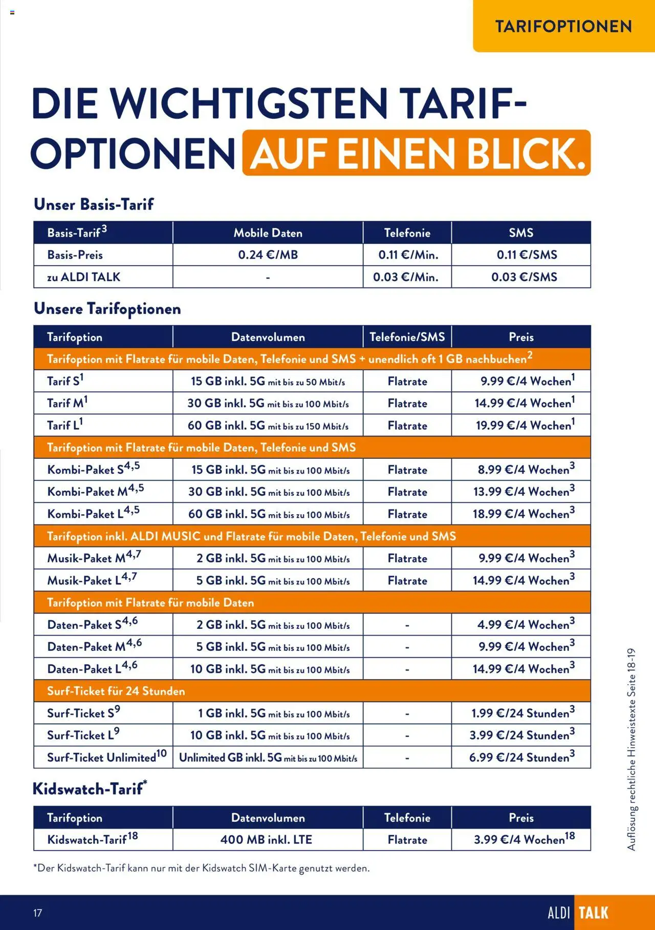Aldi Talk - gültig ab dem 24.04.2025 | Seite: 17