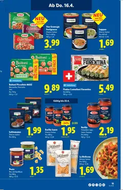 Lidl aktionen ab 16.04.2026 gültig | Seite: 15 | Produkte: Barilla, Strunová sekačka, Chili