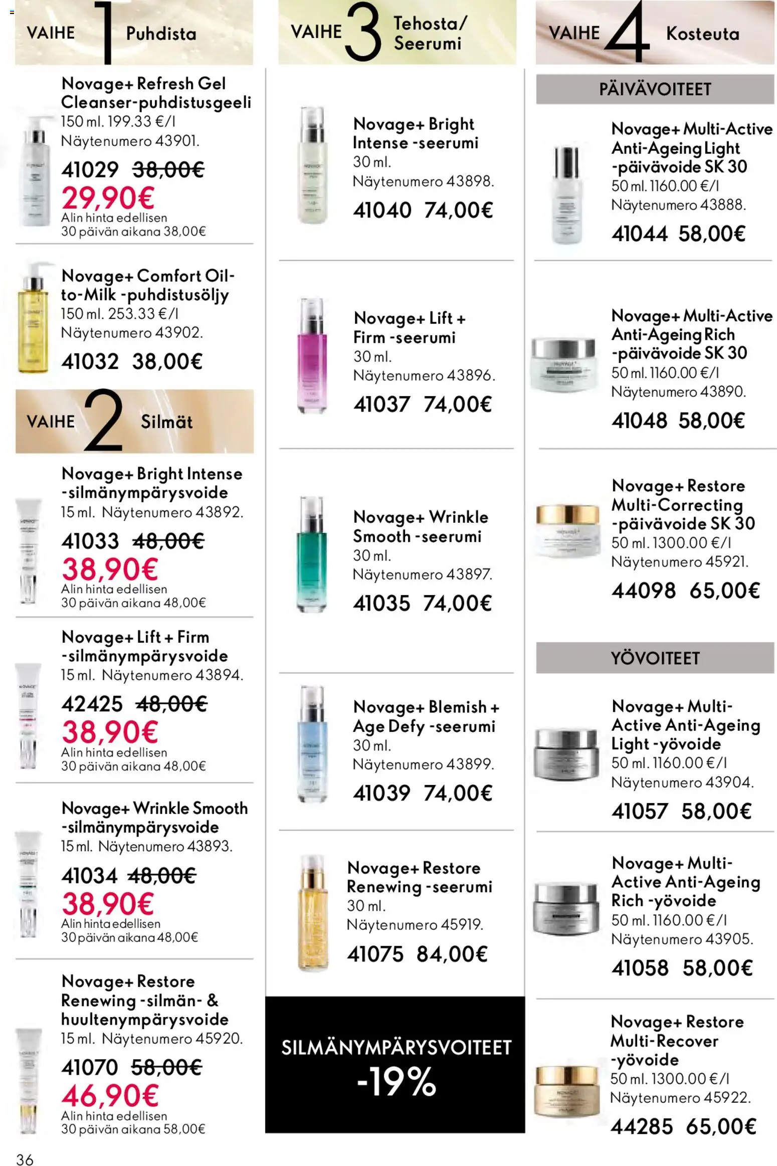 Oriflame - Esite 05 – voimassa 01.04.2026 alkaen | Sivu: 36 | Tuotteet: Yövoide, Seerumi, Silmänympärysvoide