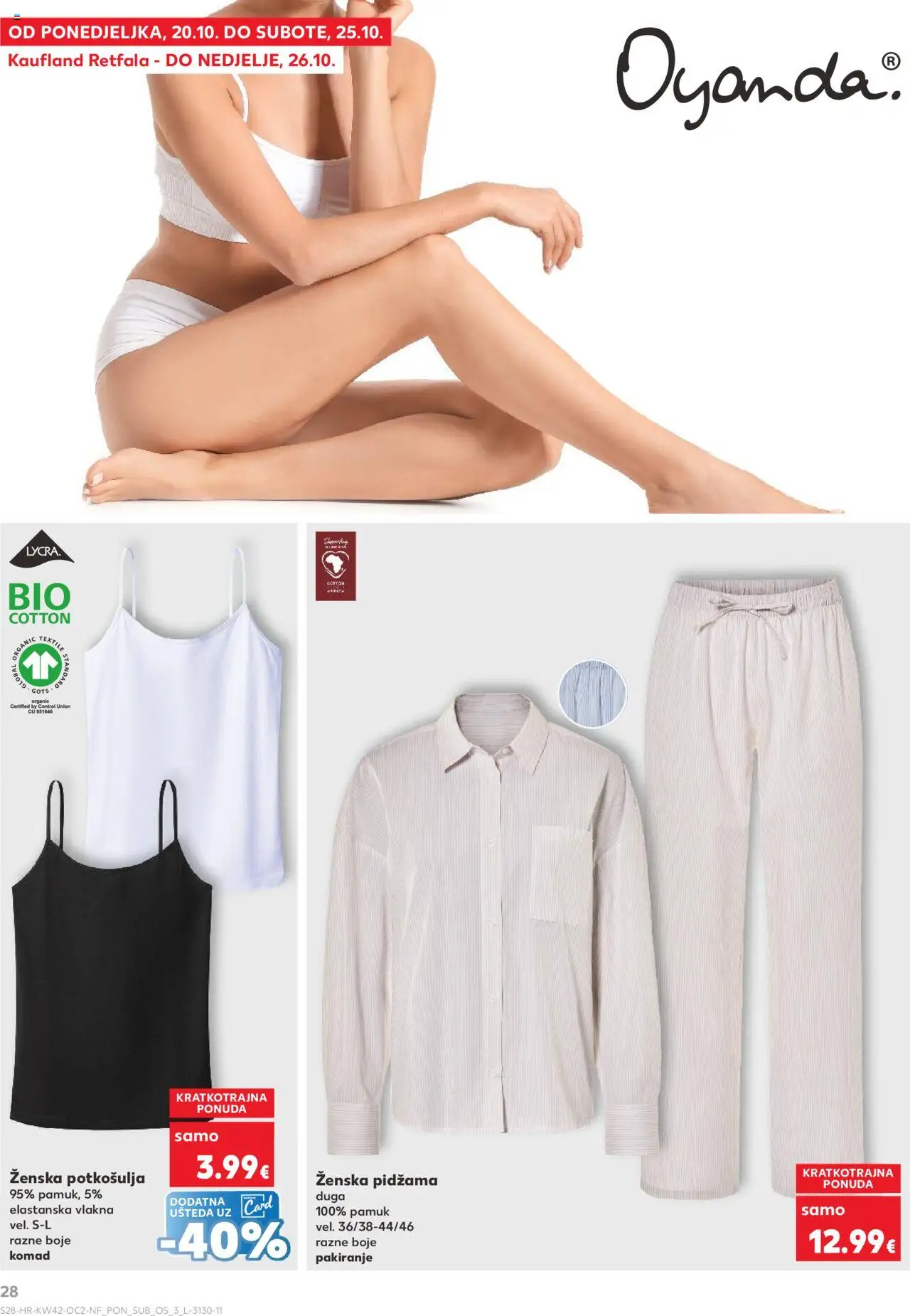 Kaufland katalog | vrijedi od 15.10.2025 | Stranica: 28 | Proizvodi: Pidžama
