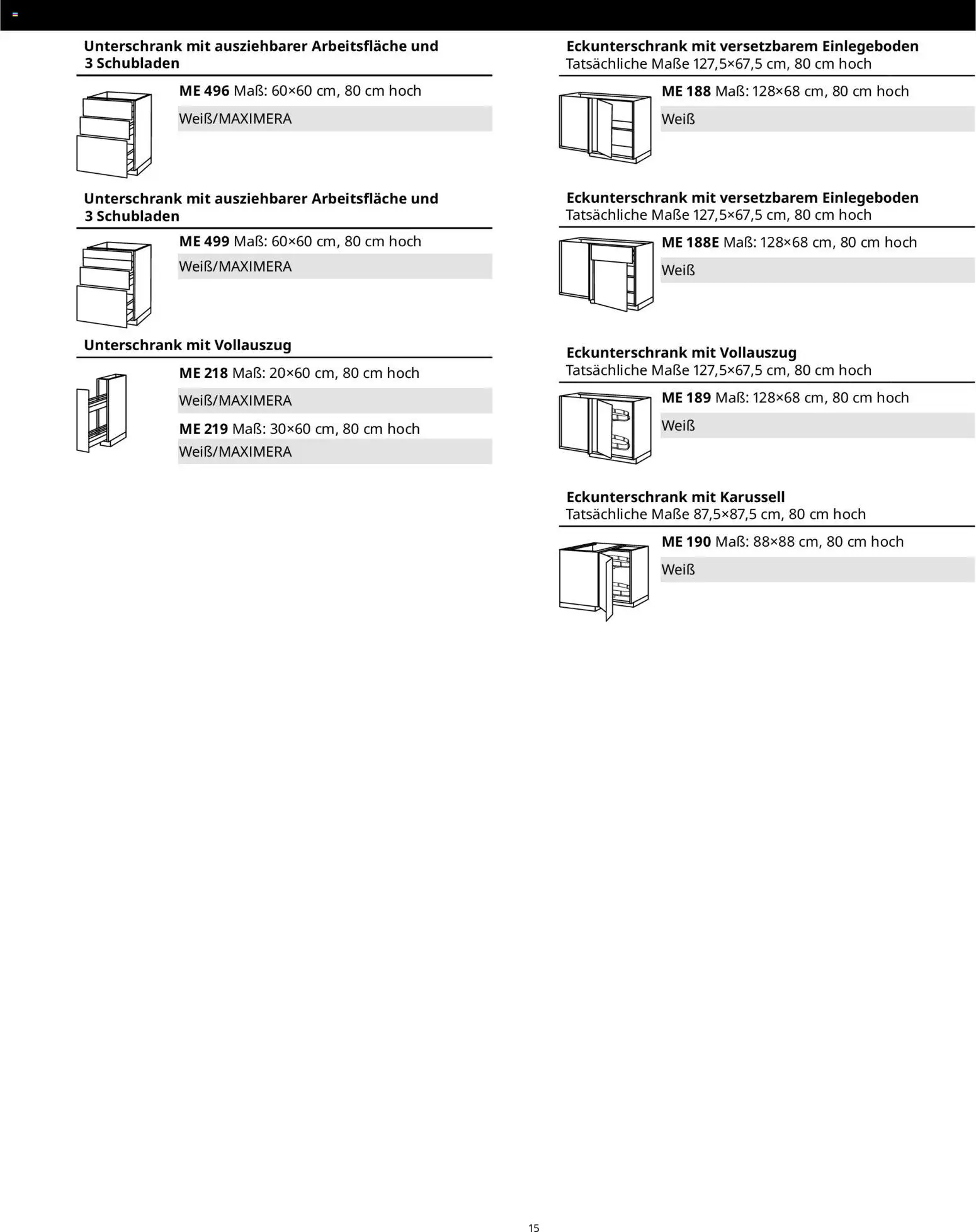 Ikea Küchensystem – gültig ab 02.01.2026 | Seite: 15 | Produkte: Unterschrank