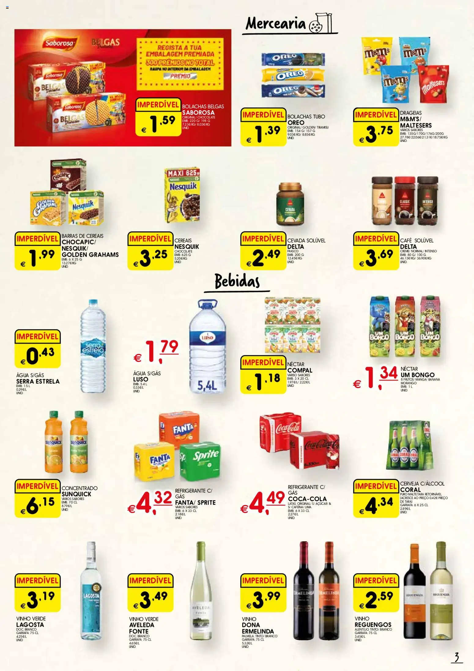Meu Super folheto Madeira │ válido de 22.01.2026 | Página: 3 | Produtos: Refrigerante, Bolachas, Vinho, Cerveja