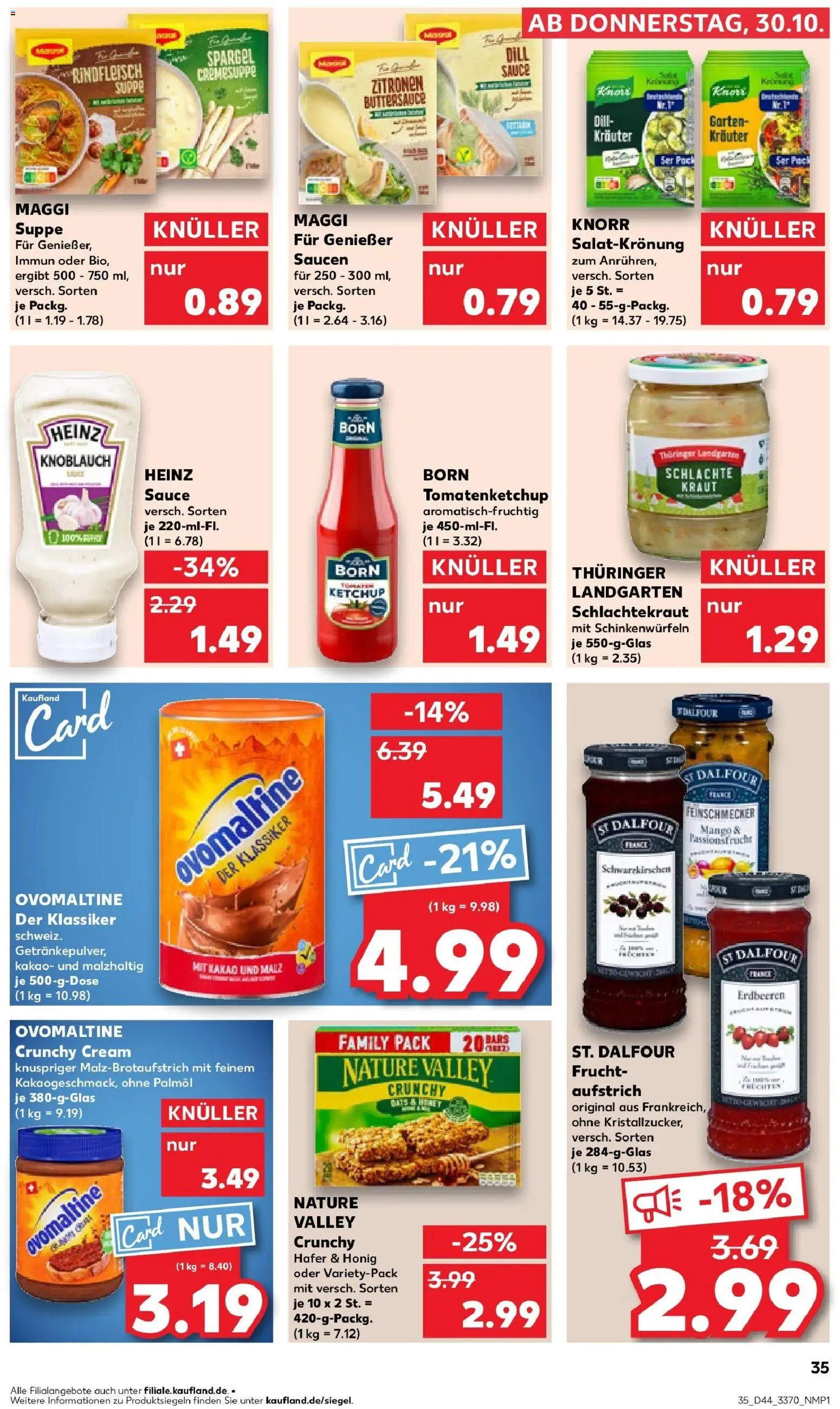 Kaufland prospekt Arnstadt	 – gültig ab 30.10.2025 | Seite: 35 | Produkte: Knorr, Mango, Dill, Erdbeeren