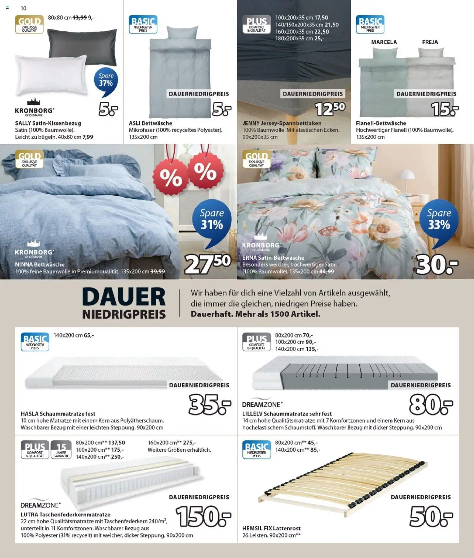 Prospekt JYSK – gültig ab 30.12.2025 | Seite: 10 | Produkte: Matratze, Lattenrost, Bettwäsche