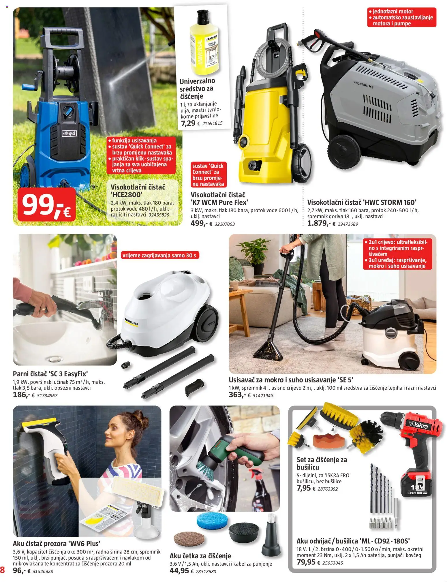 Bauhaus katalog | vrijedi od 29.01.2026 | Stranica: 8 | Proizvodi: Sredstva za čiščenje, Aku odvijač, Kabel, Visokotlačni čistač