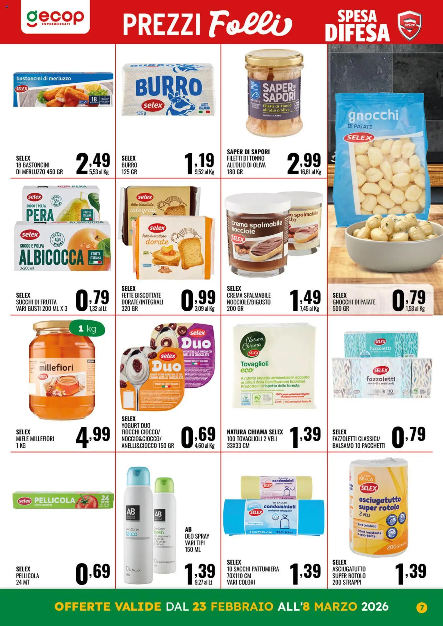 Volantino GECOP del 23.02.2026 | Pagina: 7 | Prodotti: Balsamo, Succo, Fazzoletti, Asciugatutto