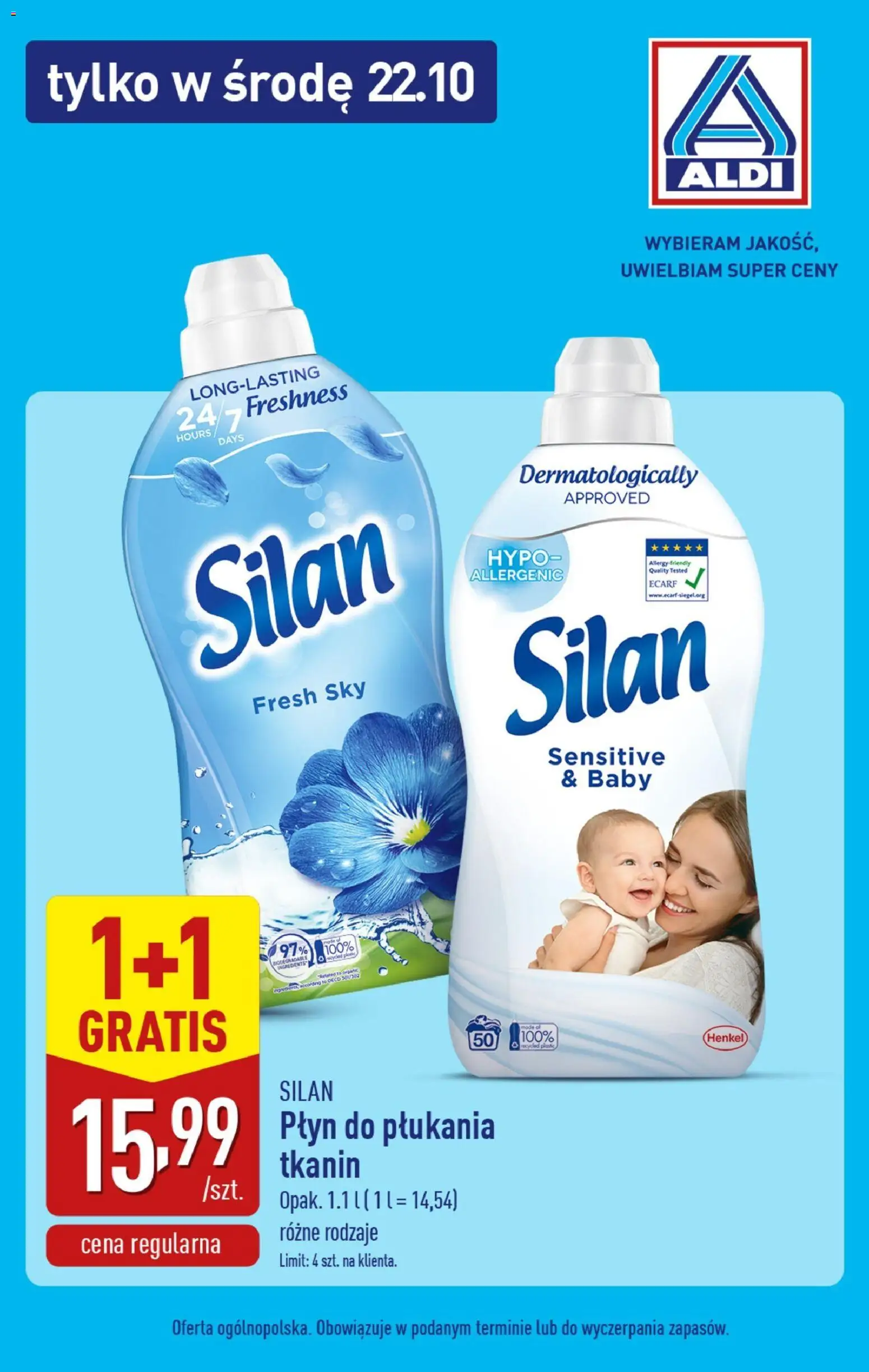 Aldi Gazetka - Tylko w środę od 22.10.2025 | Strona: 5 | Produkty: Płyn do płukania tkanin