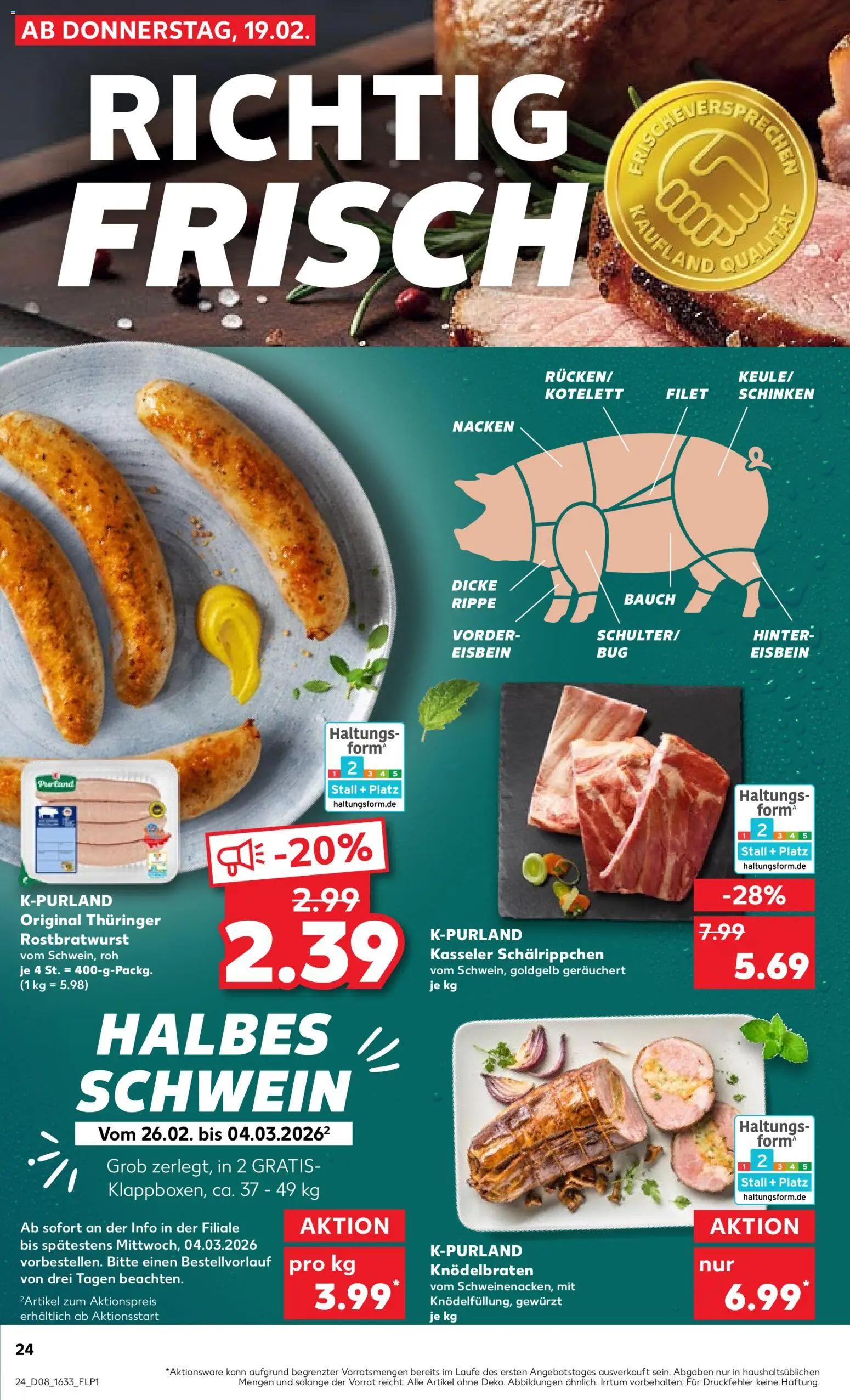 Kaufland prospekt Speyer	 – gültig ab 19.02.2026 | Seite: 24 | Produkte: Schinken