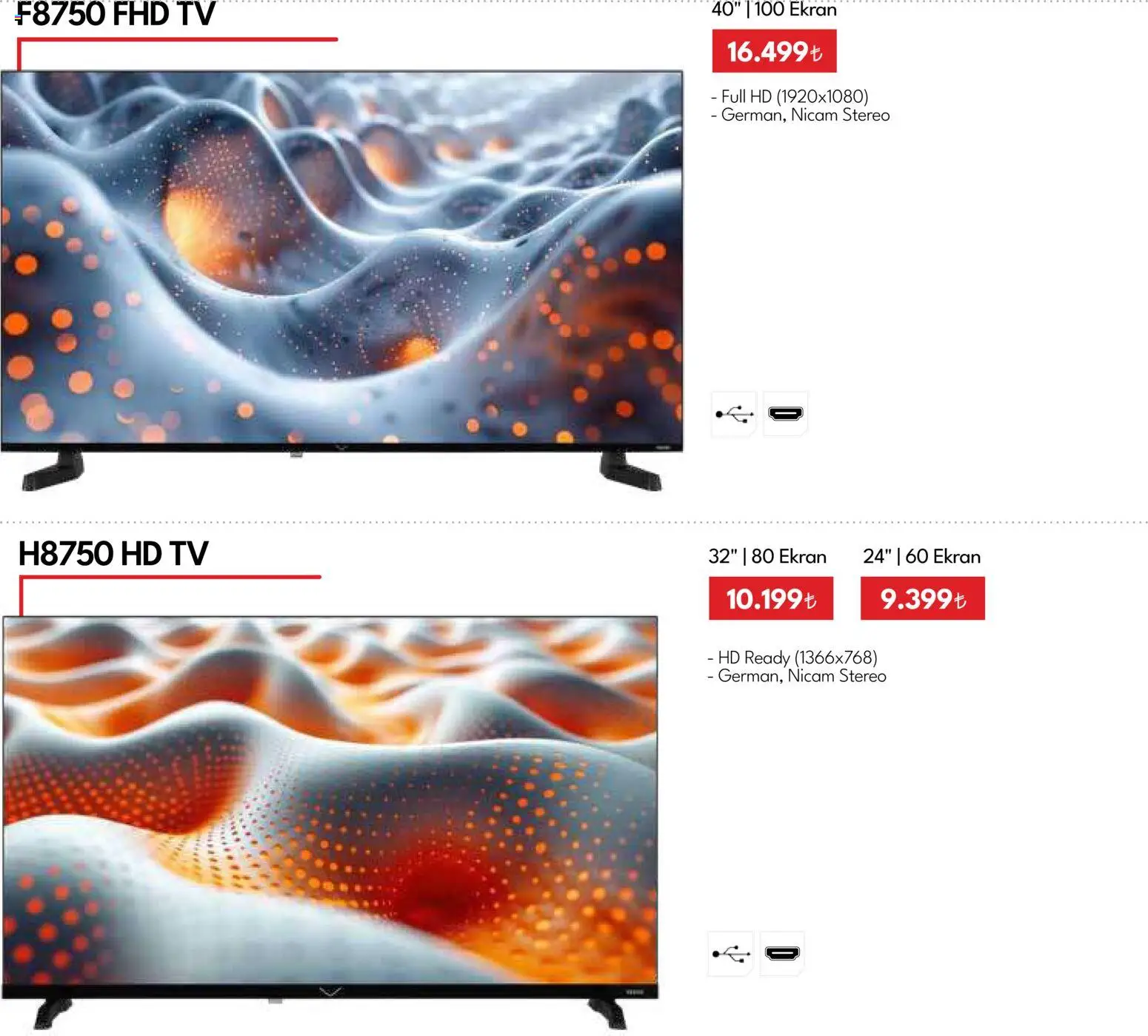 Vestel - Tüketici Elektroniği - 03.04.2026 tarihinden itibaren geçerlidir | Sayfa: 22 | Ürünler: TV