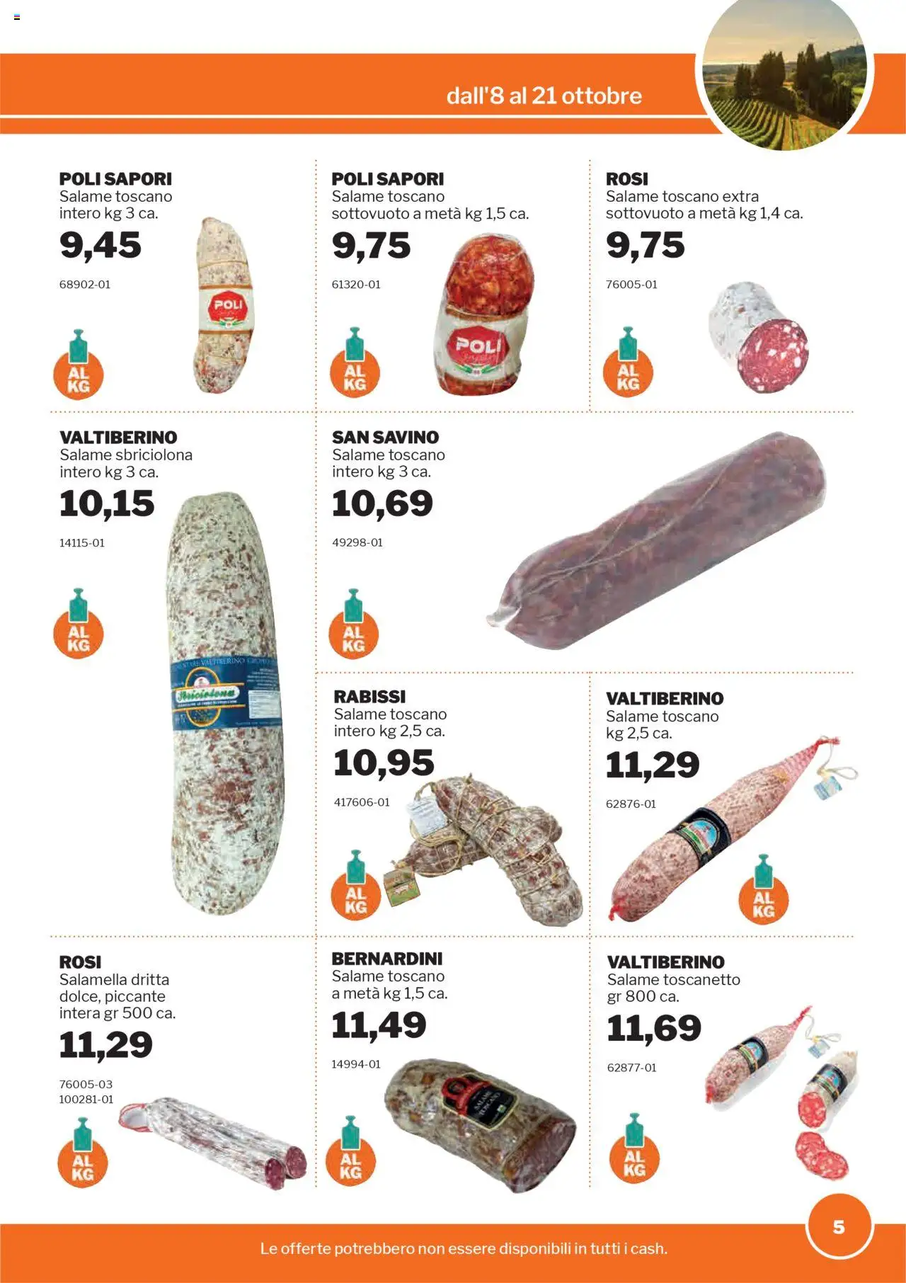 Volantino Sogegross del 08.10.2025 | Pagina: 5 | Prodotti: Salamella, Salame