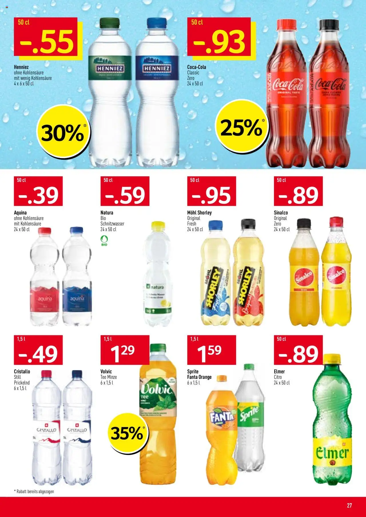 Prodega Aktionen – gültig ab 15.09.2025 | Seite: 27 | Produkte: Coca Cola, Fanta, Sprite, Tee