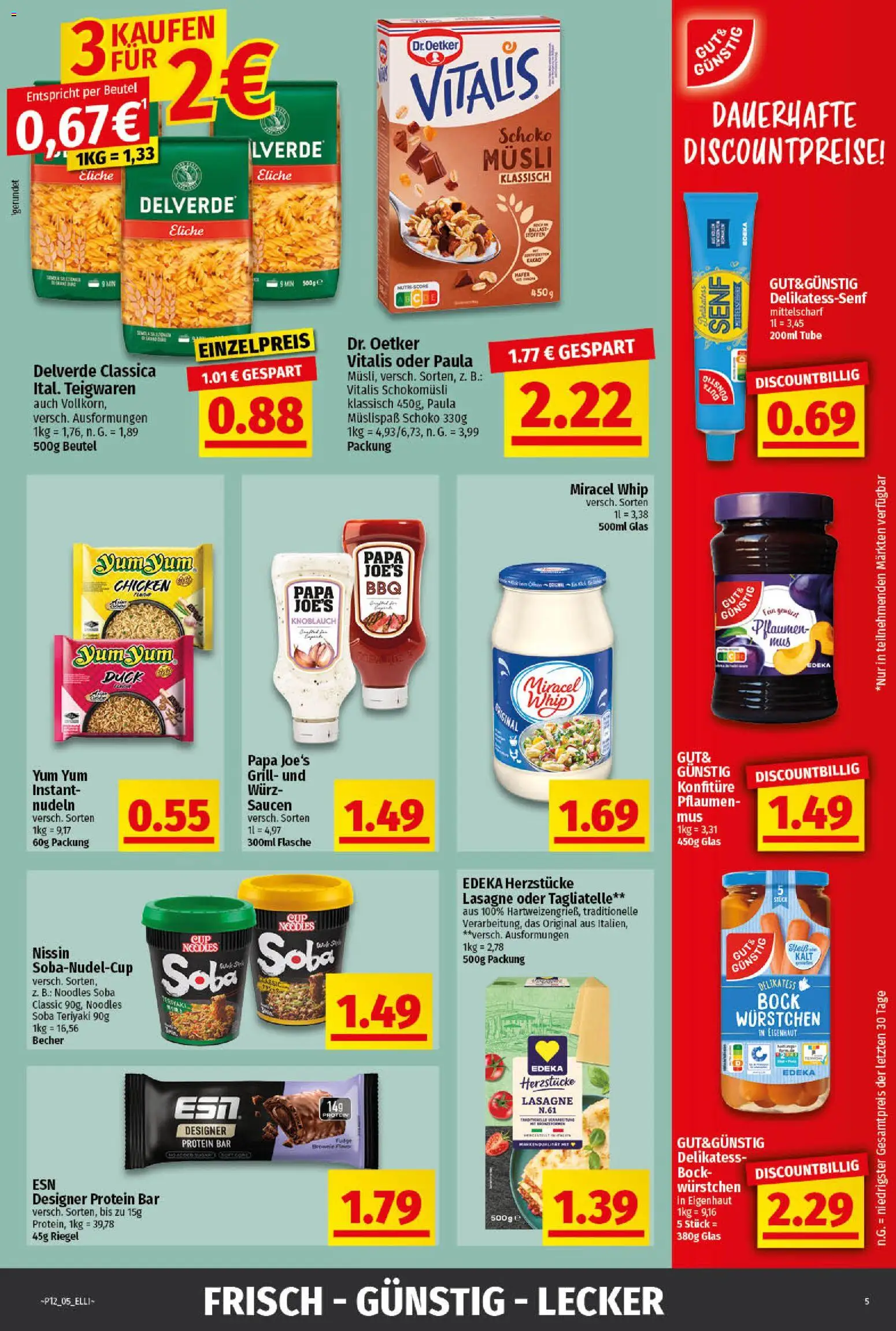 Elli Markt Prospekt 	 – gültig ab 16.03.2026 | Seite: 5 | Produkte: Musli, Grill, Miracel whip, Knoblauch