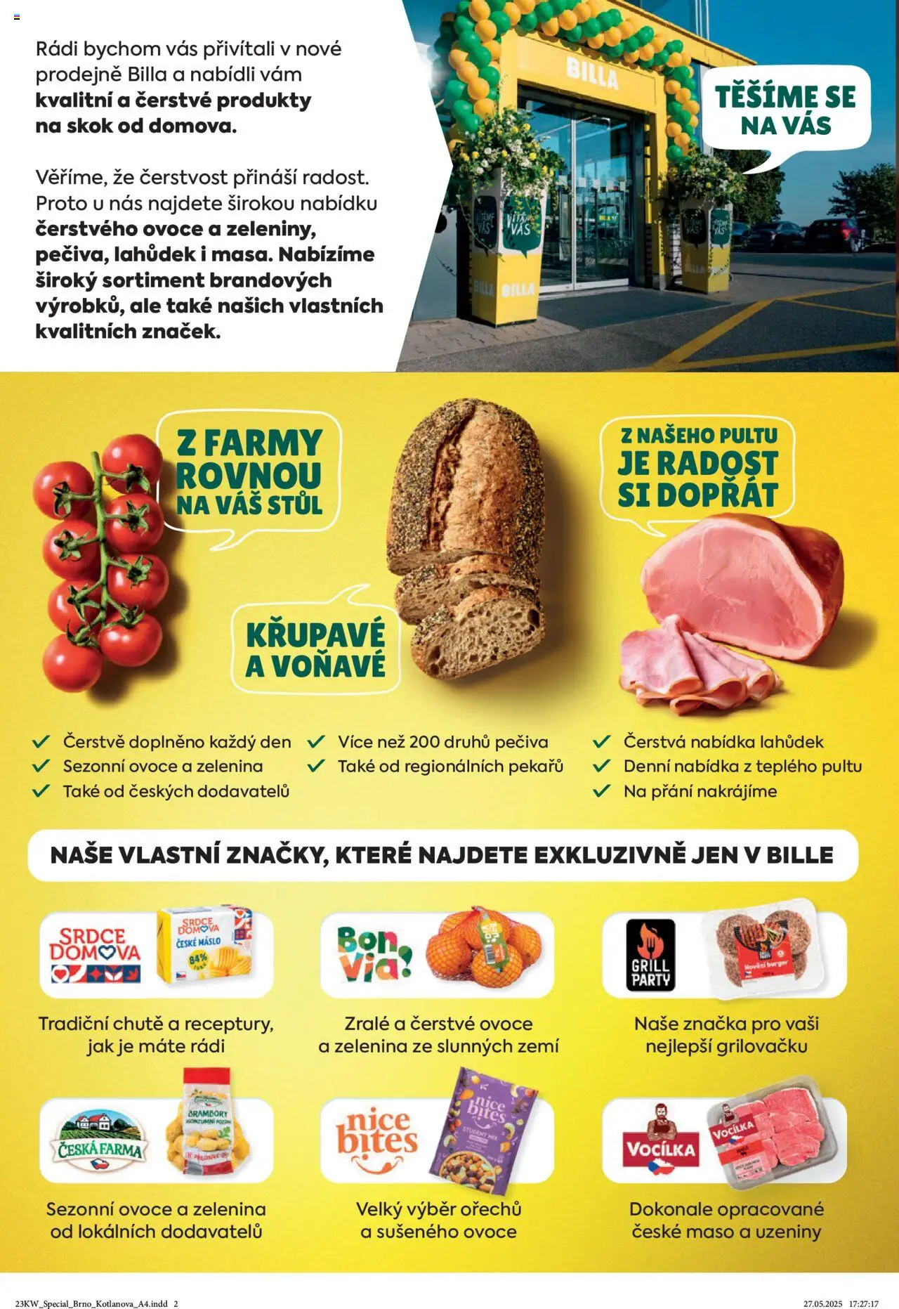 Billa leták - Speciál: Brno, Kotlanova od 04.06.2025 | Strana: 2 | Produkty: Ovoce, Hovězí burger, Maso, Stůl