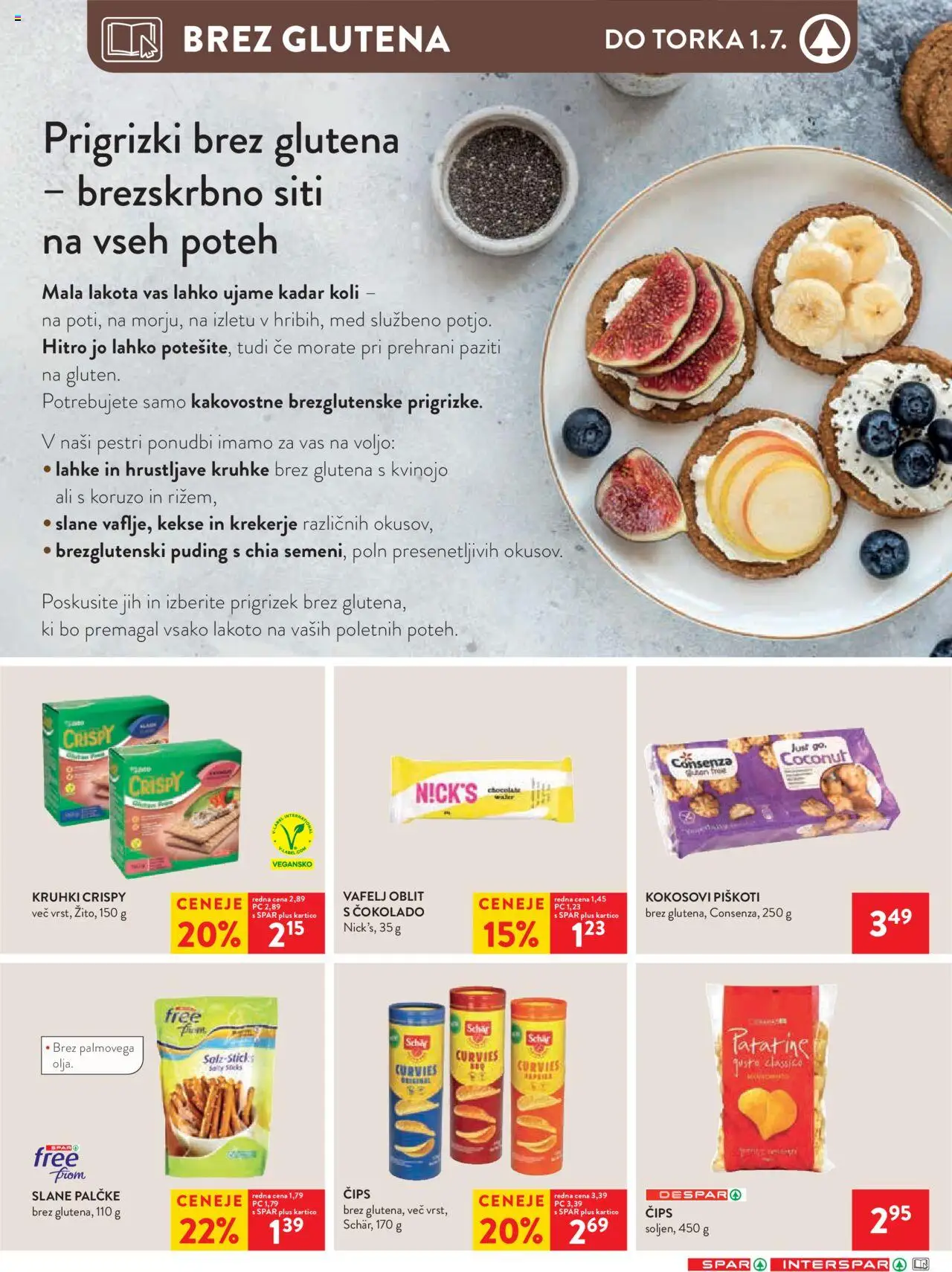 Spar katalog 26/25 │ velja od 26.06.2025 | Stran: 18 | Izdelki: Slane palčke, Prigrizki, Cips, Piskoti